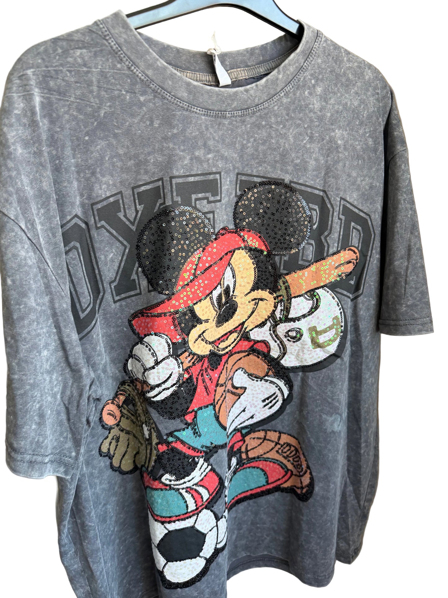Damen T- Shirt Mickey Mouse | Dunkelgrau