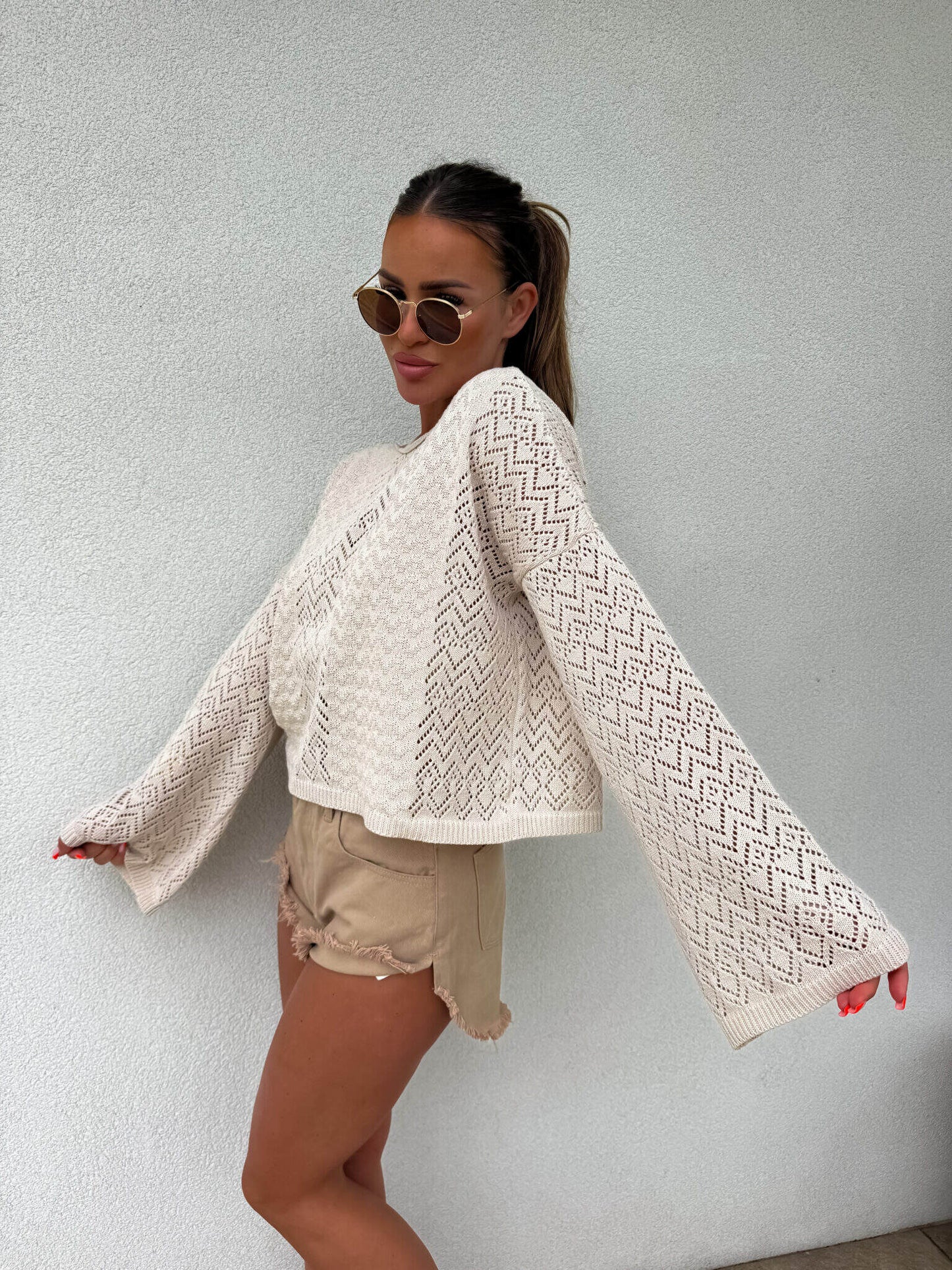 Sweatshirt LUGANO Hellbeige