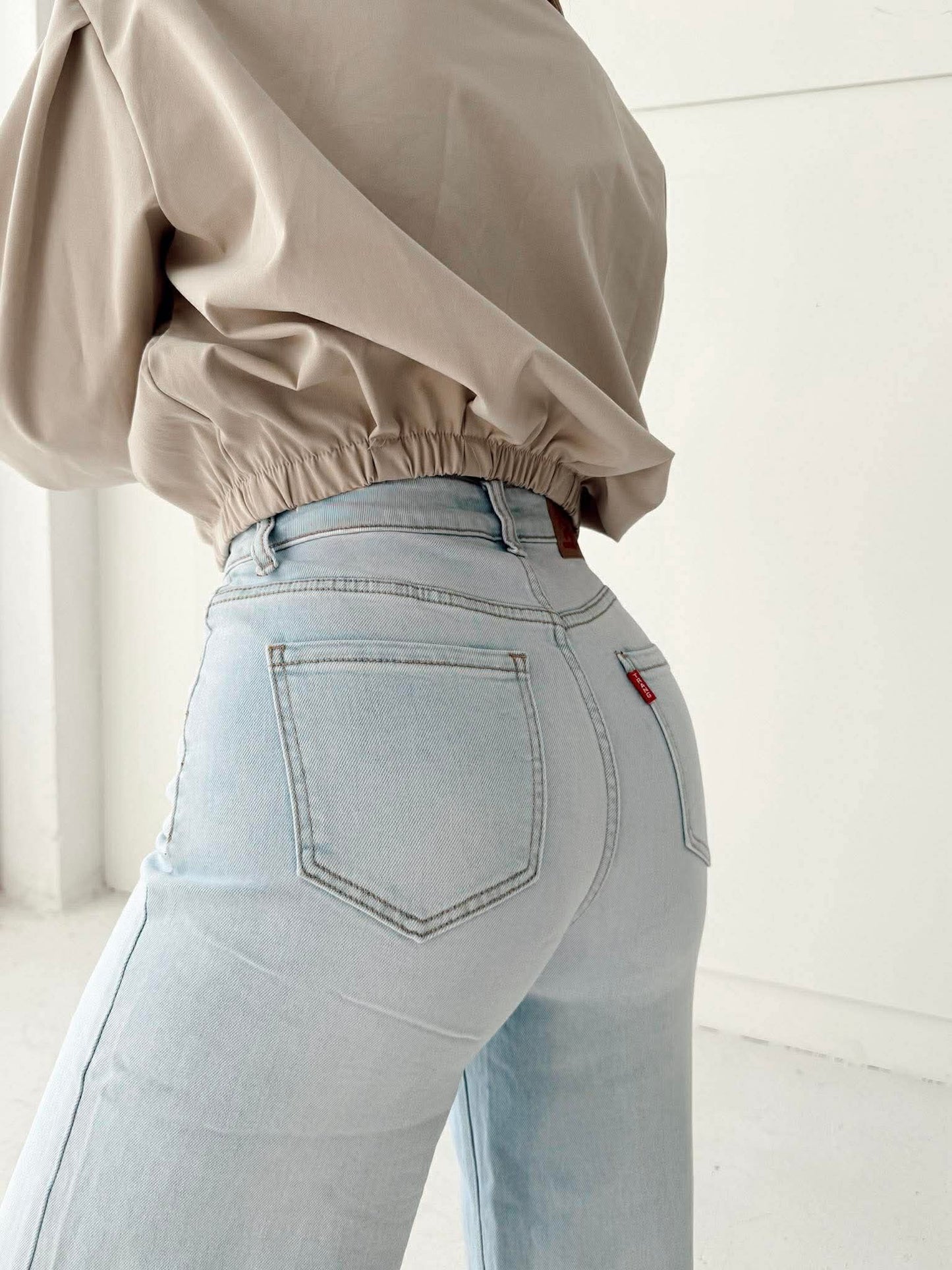 Jeans Damen Wide Leg | optisch -5KG | Hellblau