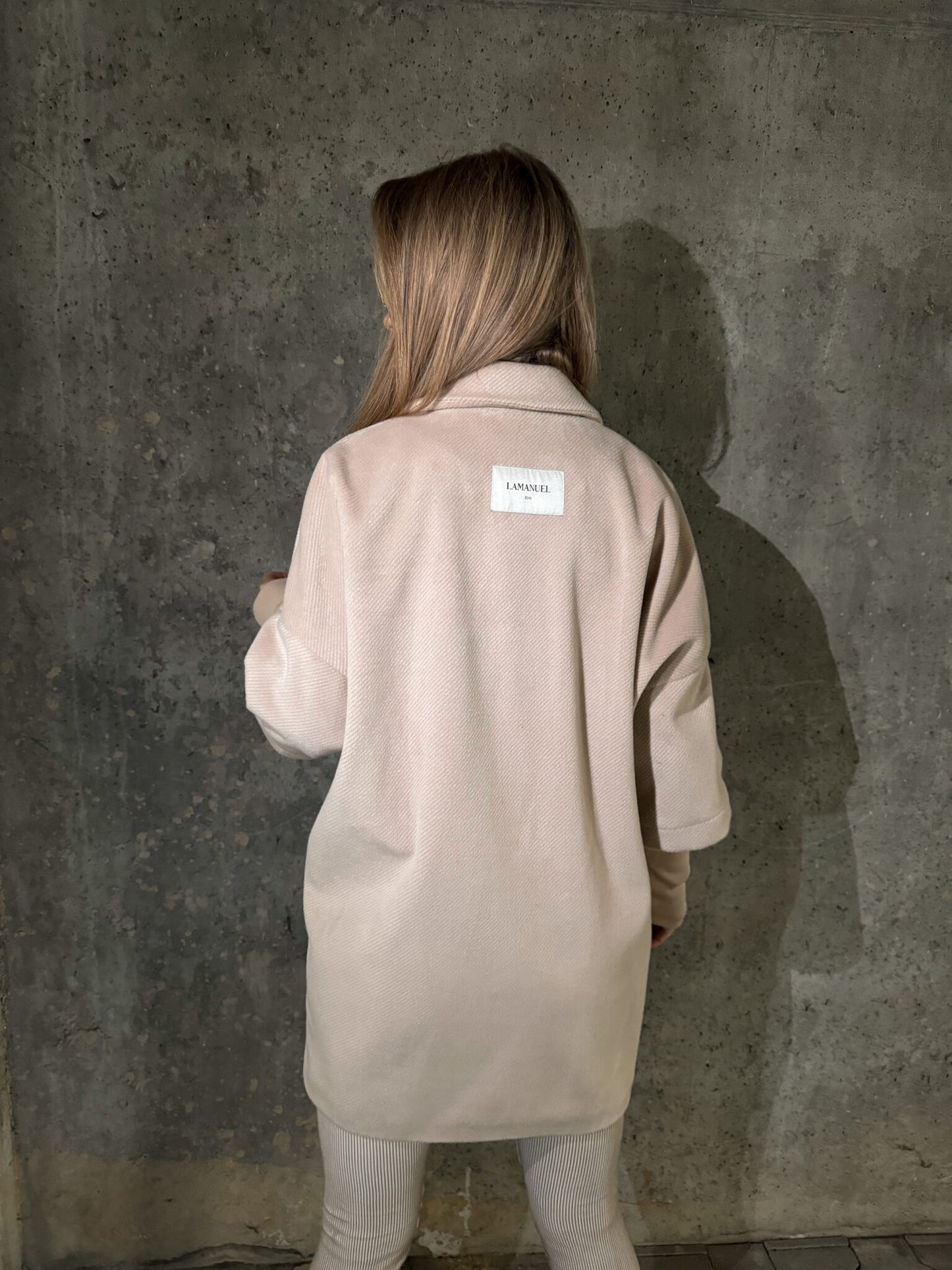 Elegante Damenmantel ETERNAL LA MANUEL Dunkelbeige One Size