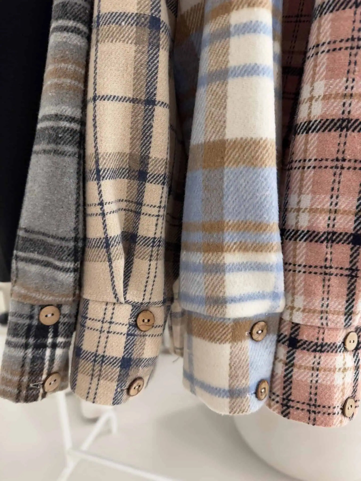 DAMENBLUSE KRATA - blau-beige