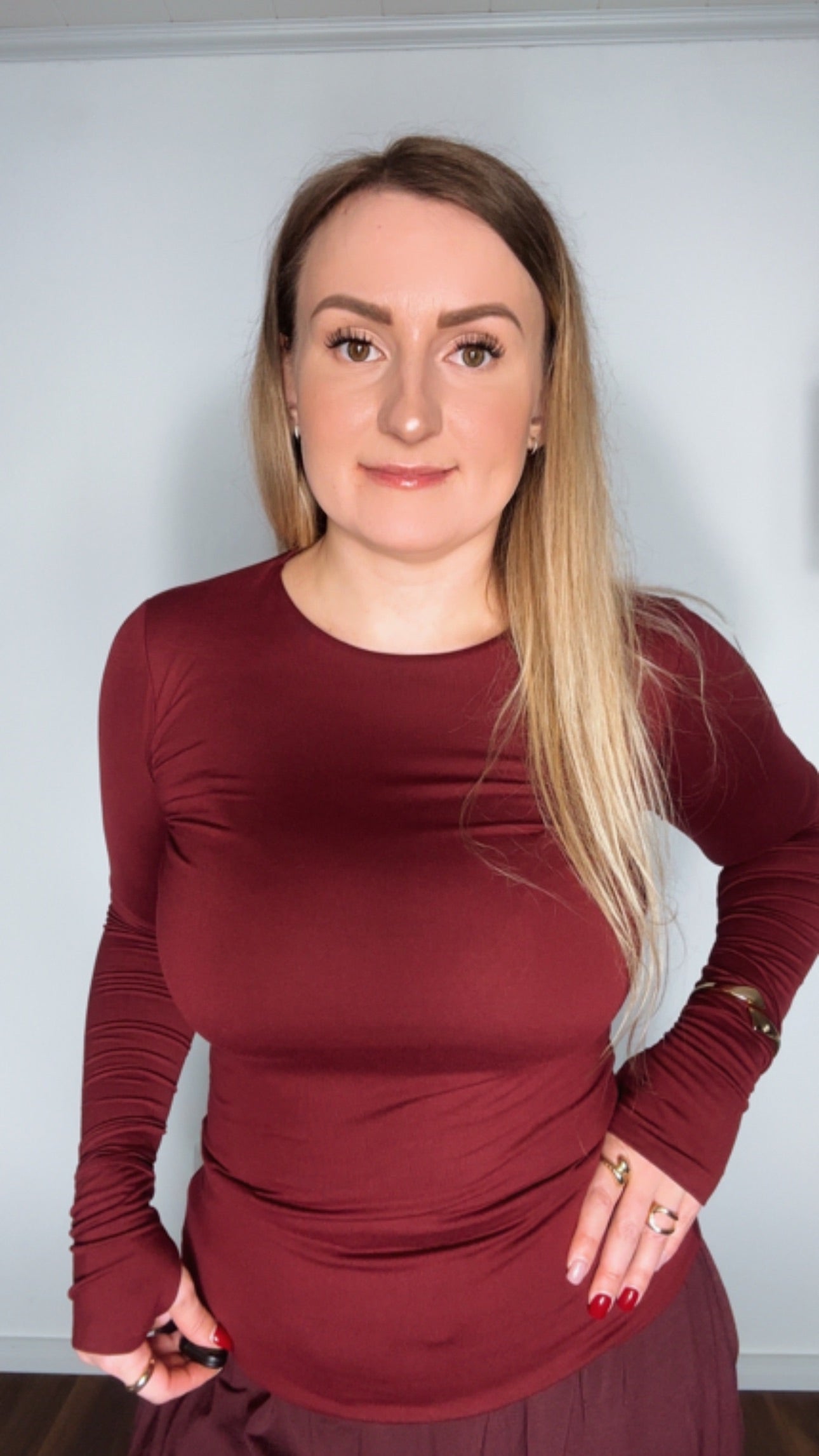 Damenbluse Mertina Bordeaux