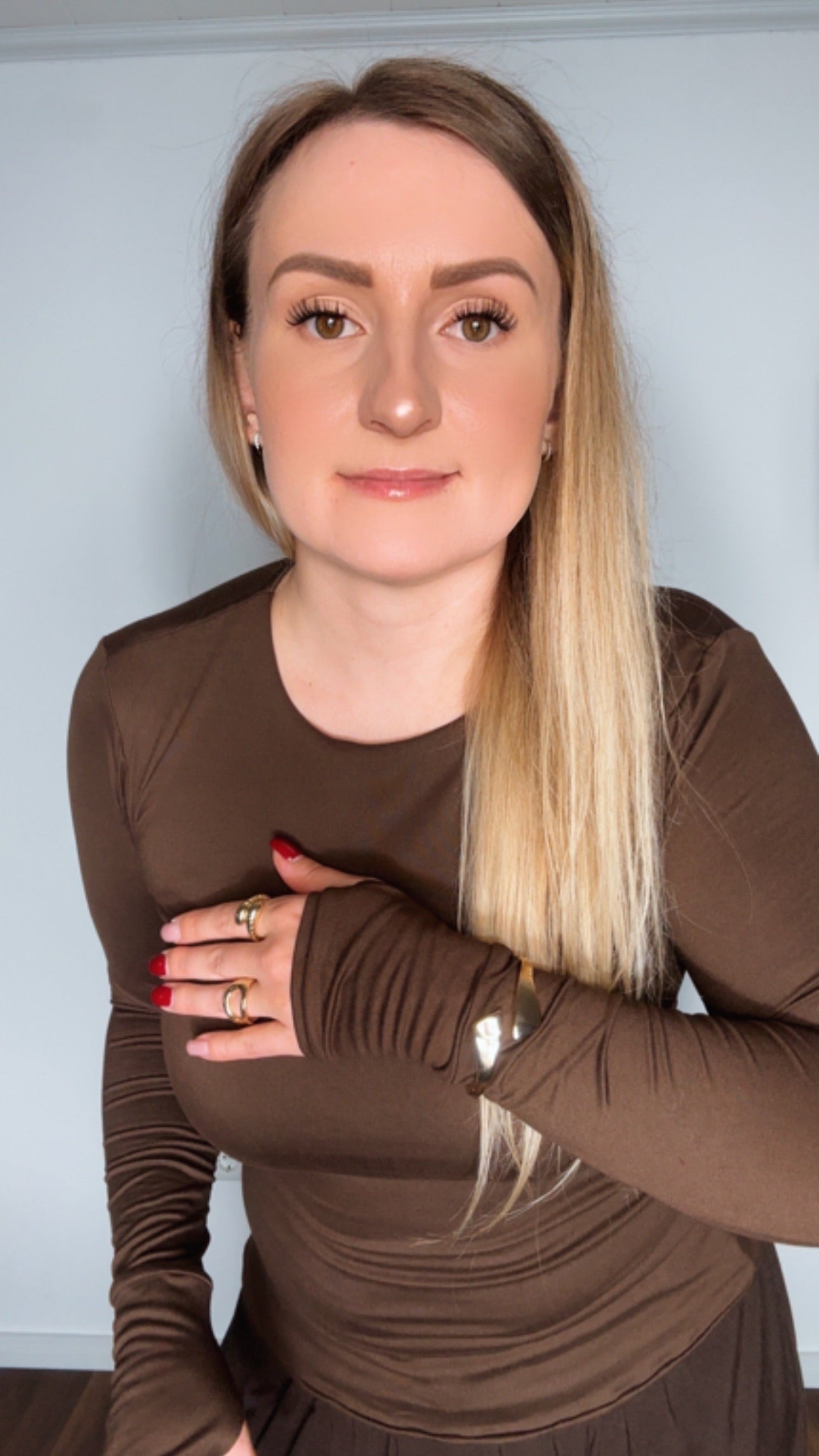 Damenbluse Mertina SCHOKOBRAUN