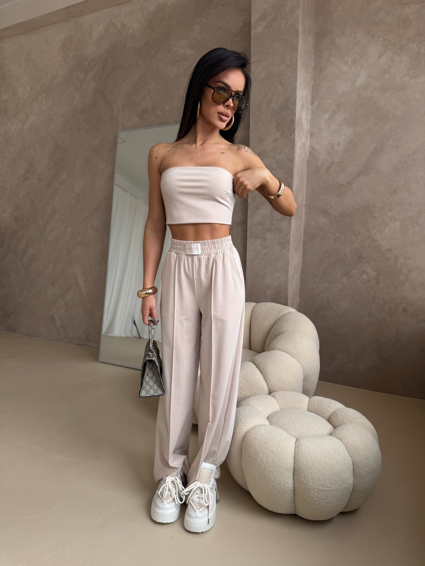 DAMENSET Basic La Manuel beige