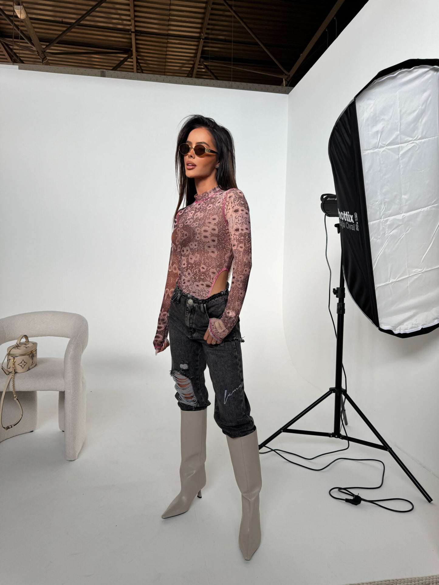 Bodys HUNTER schwarz/beige
