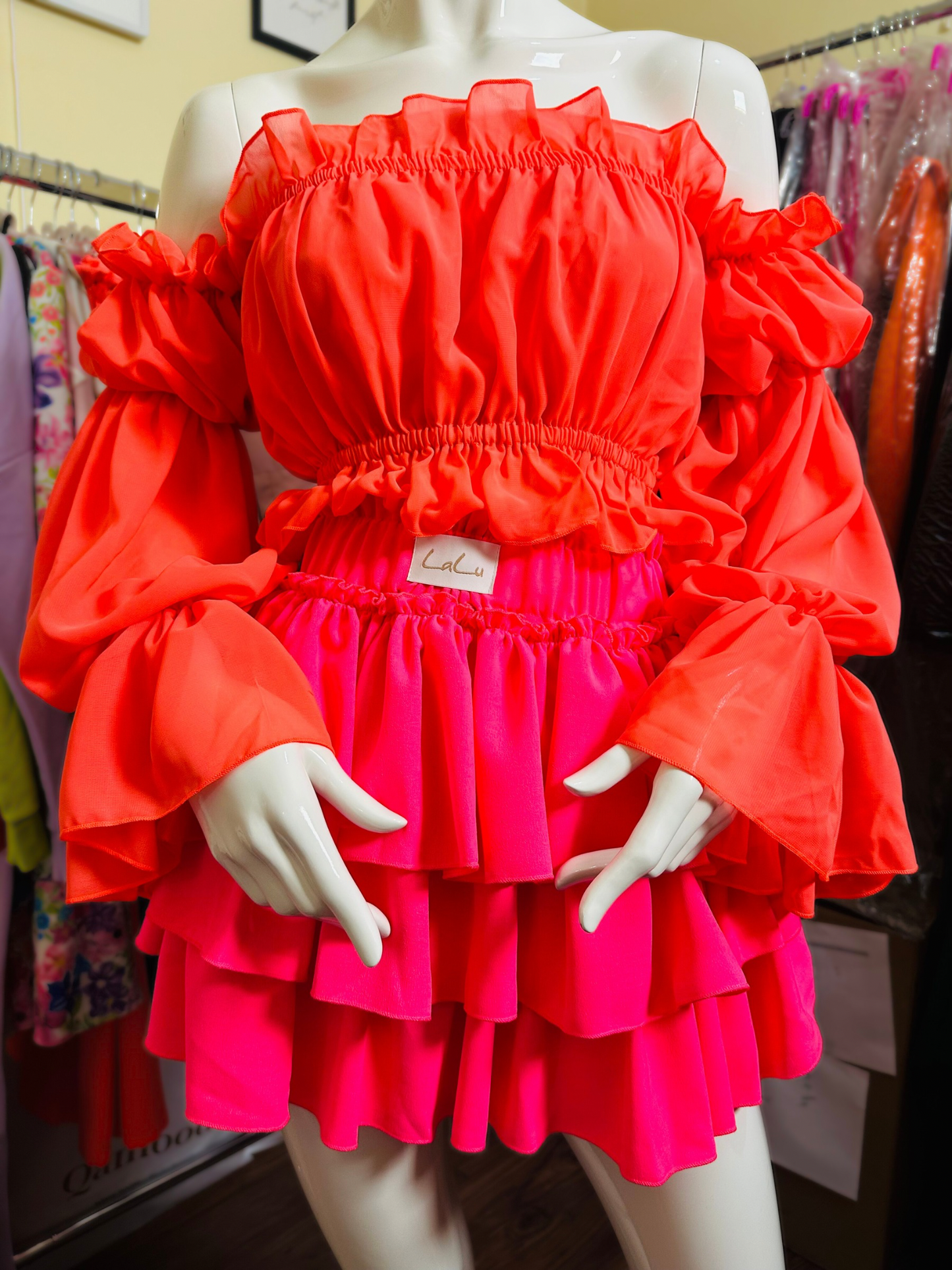 Mini Rock- Shorts Neon- Pink