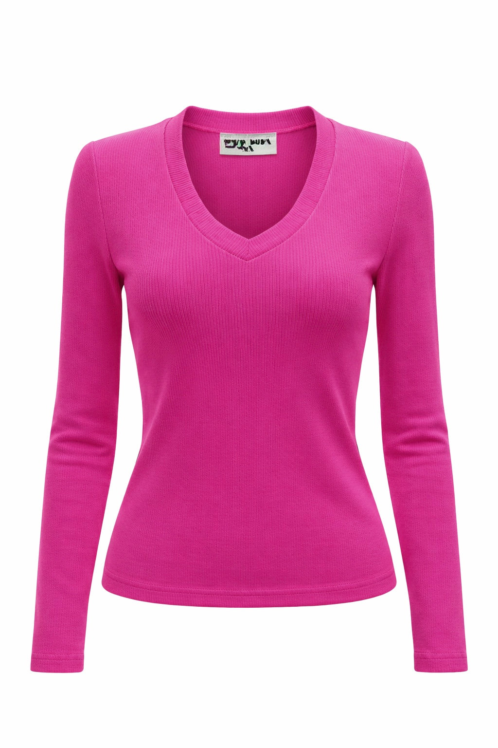 Longsleeve Langarmshirt Basic | Fuchsie