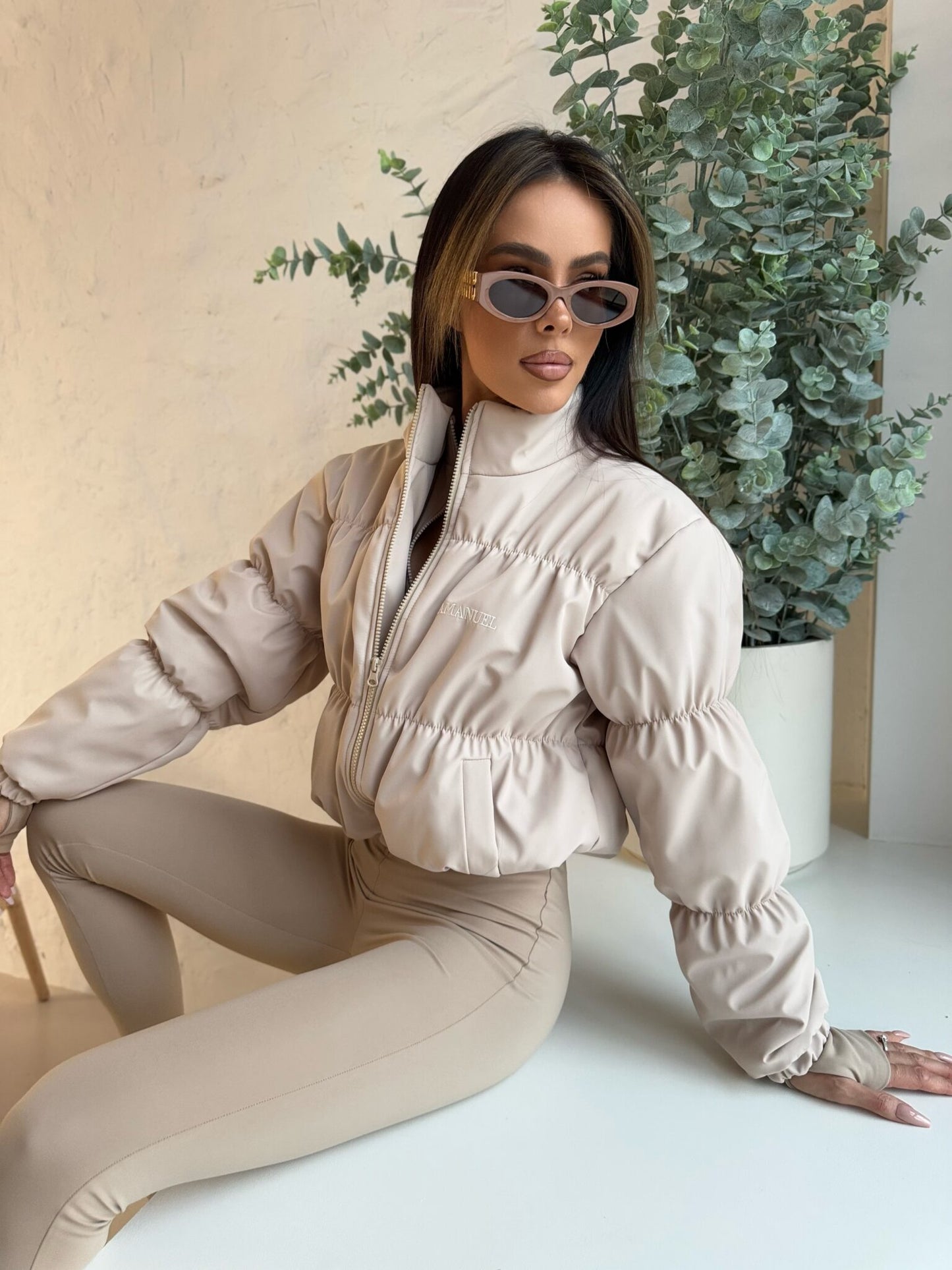 Damen Übergangsjacke La Manuel TEASER Beige One Size
