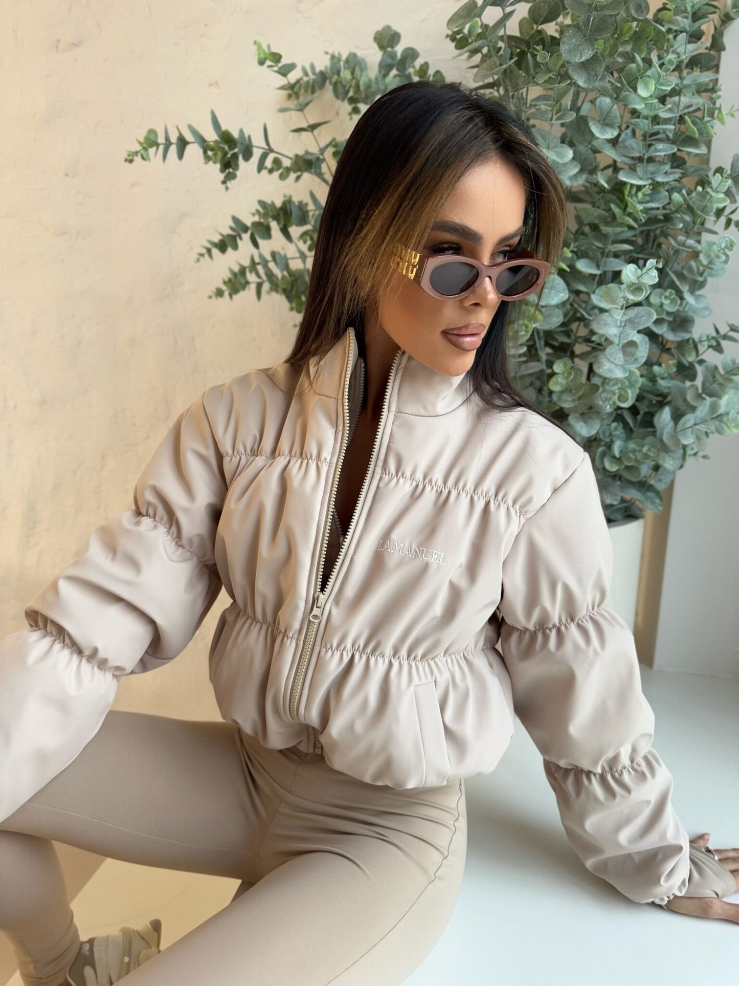 Damen Übergangsjacke La Manuel TEASER Beige One Size
