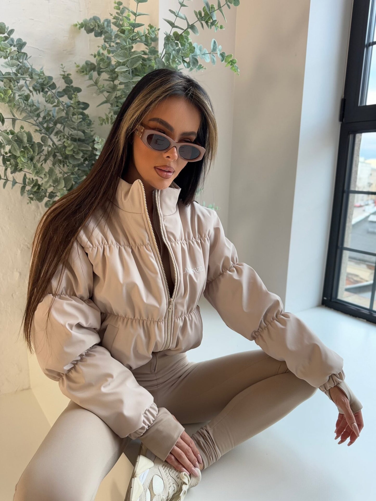 Damen Übergangsjacke La Manuel TEASER Beige One Size