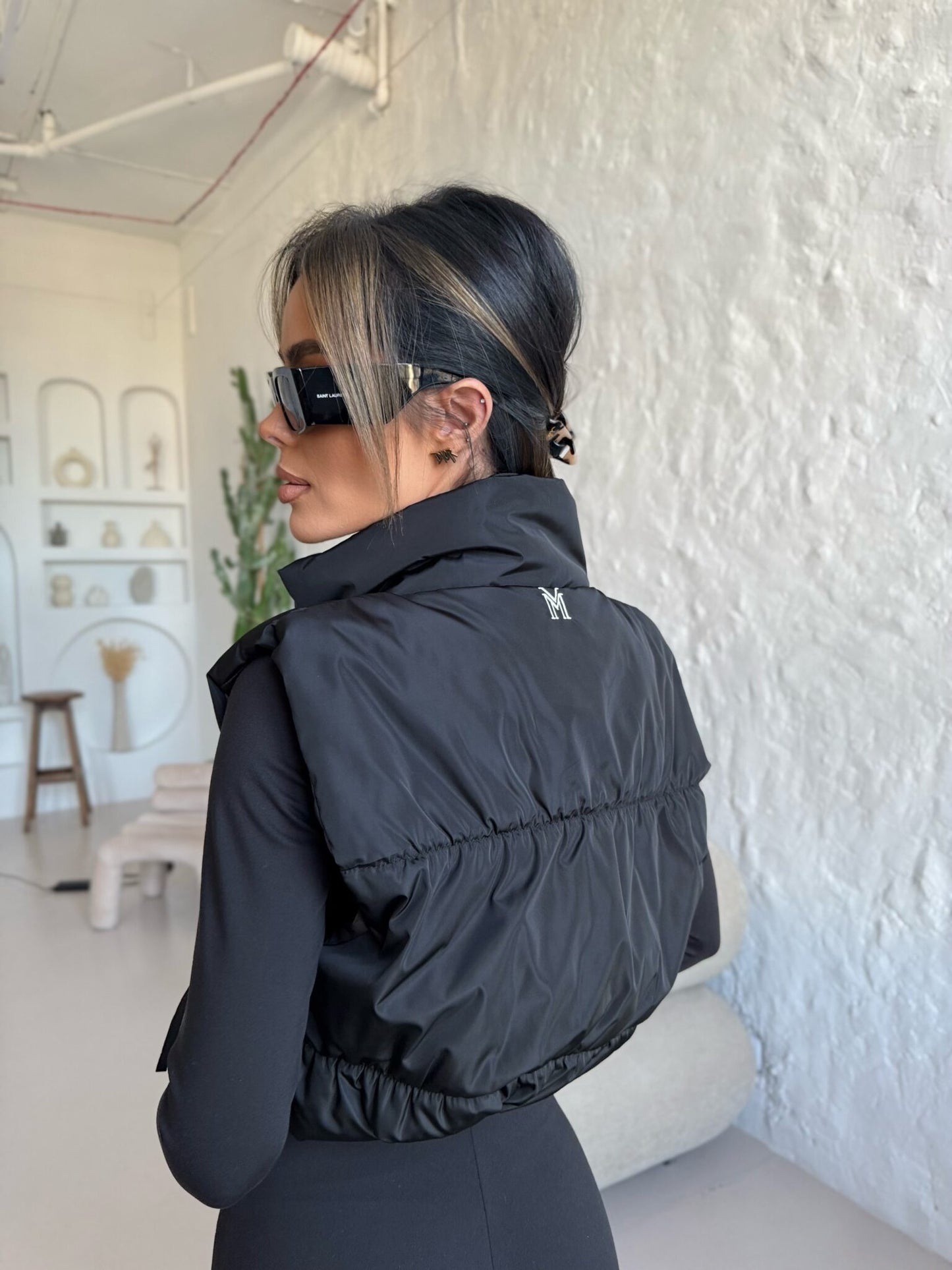 Damen Weste Steppweste Damen La Manuel FIERCE Schwarz