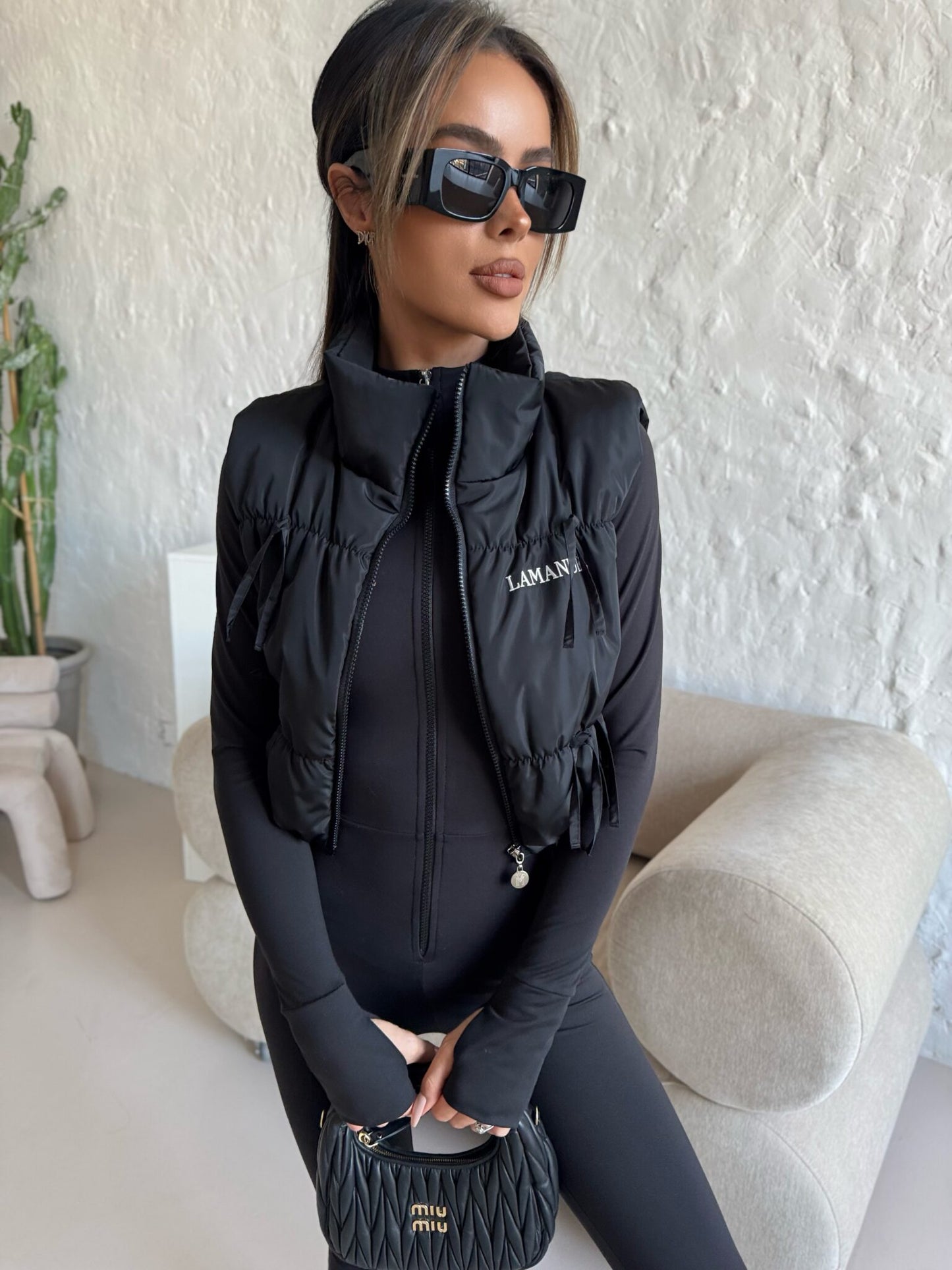 Damen Weste Steppweste Damen La Manuel FIERCE Schwarz