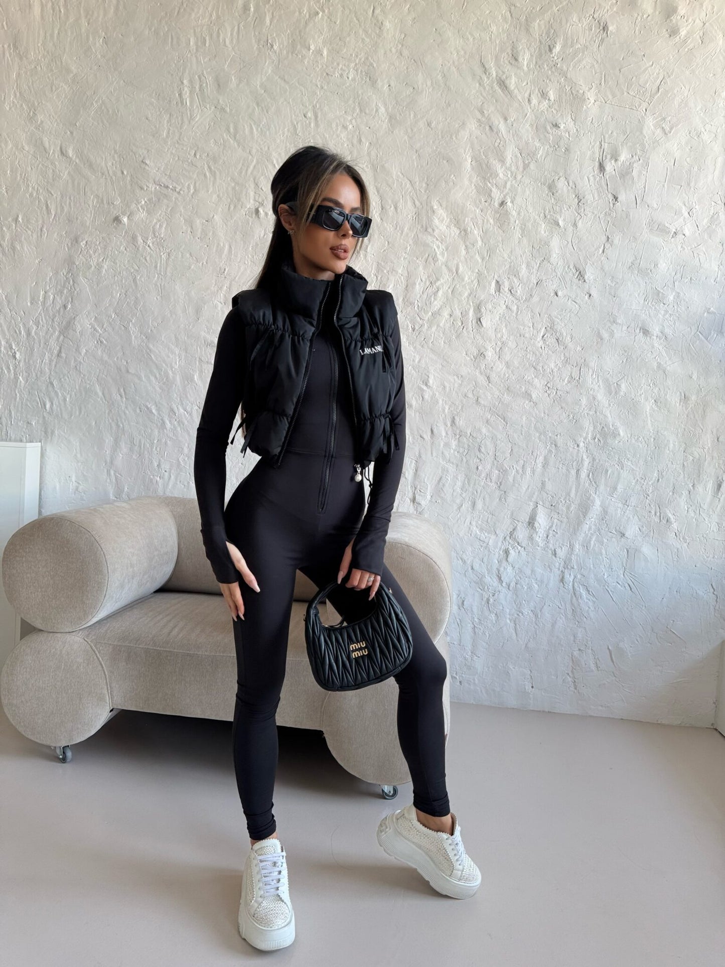 Damen Weste Steppweste Damen La Manuel FIERCE Schwarz