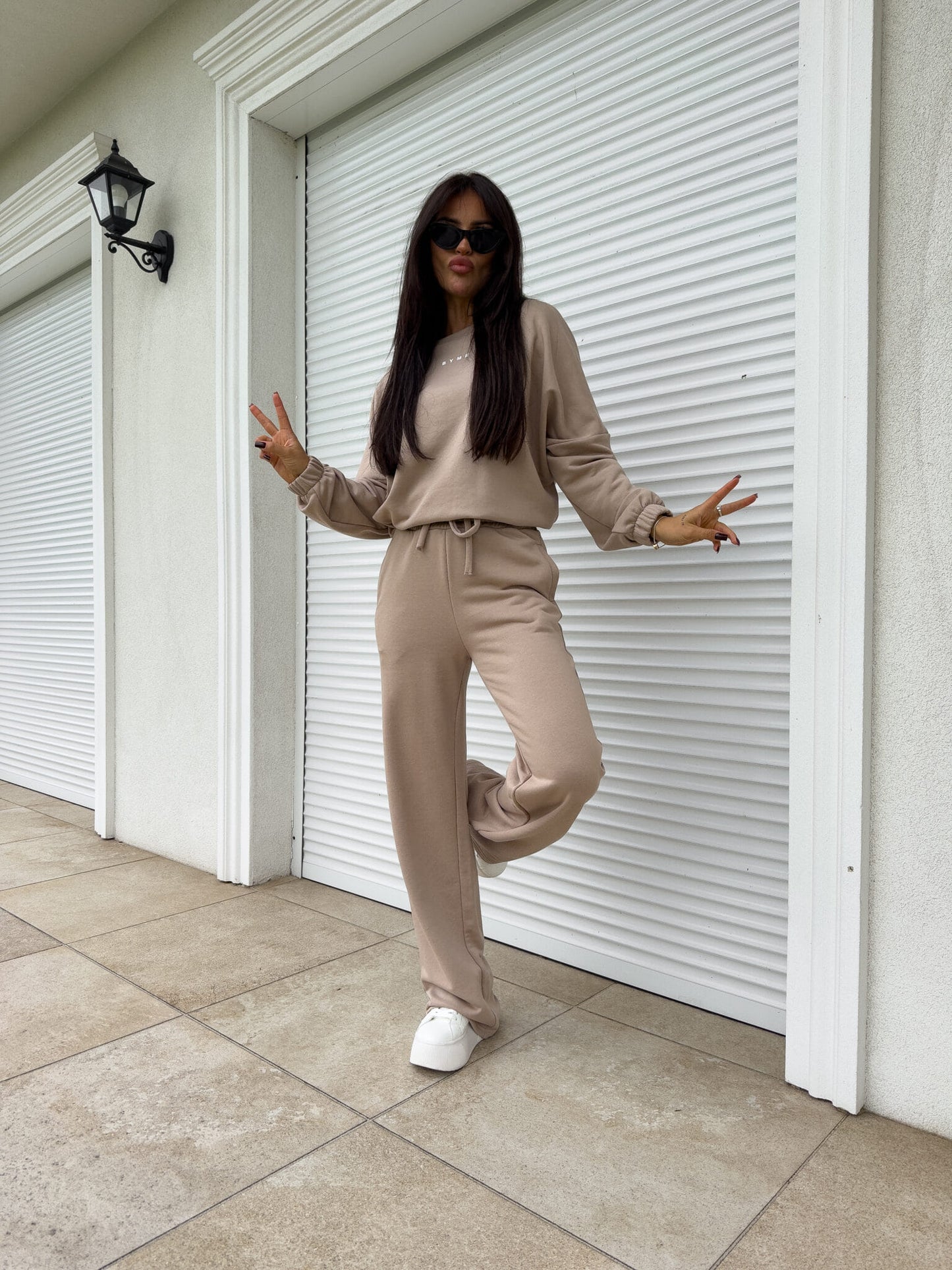 Damenset Sportanzug Damen Zweiteiler SYDNEY beige