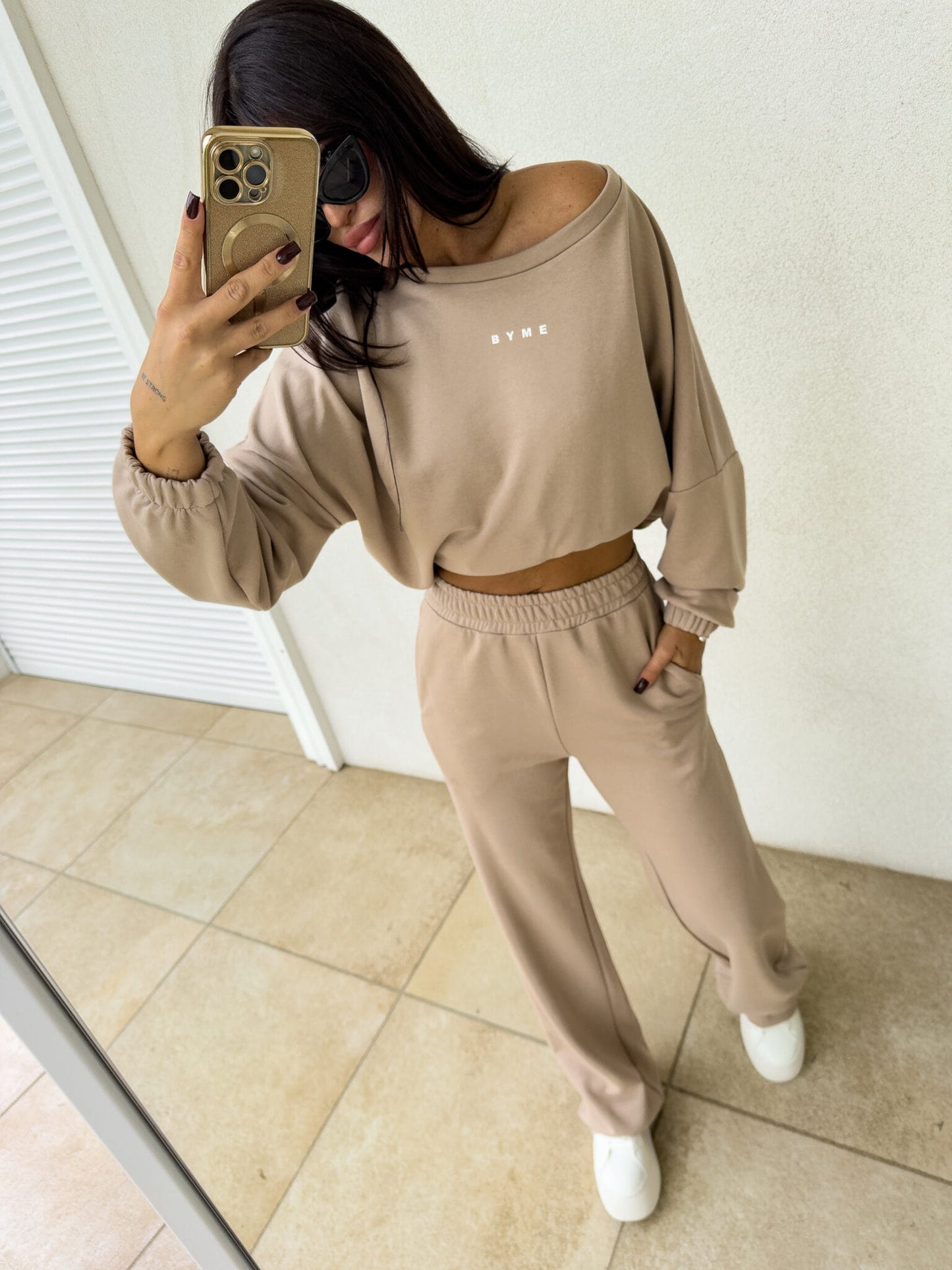 Damenset Sportanzug Damen Zweiteiler SYDNEY beige
