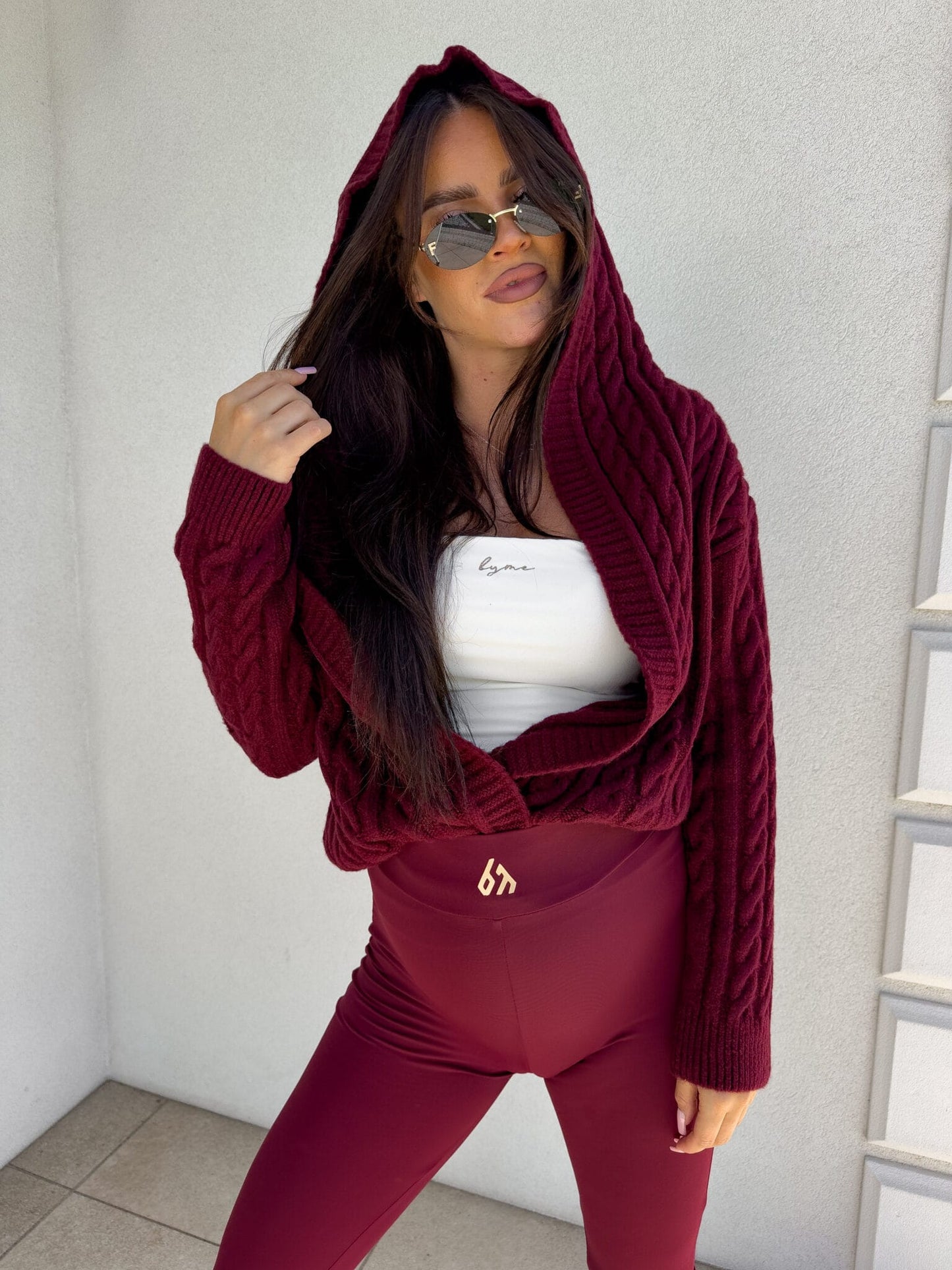 Pullover BOMBER KAPTUR ONE – Bordeaux
