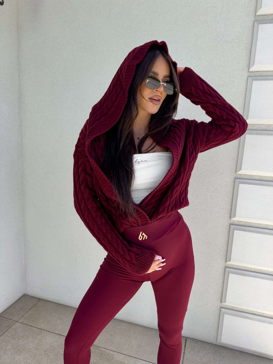 Pullover BOMBER KAPTUR ONE – Bordeaux