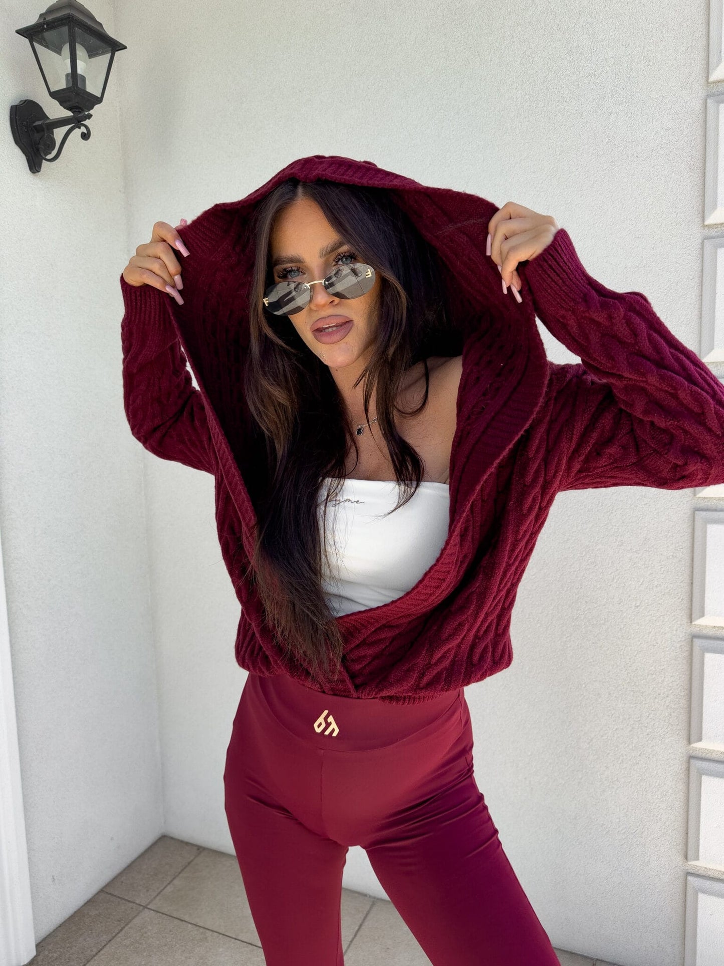 Pullover BOMBER KAPTUR ONE – Bordeaux