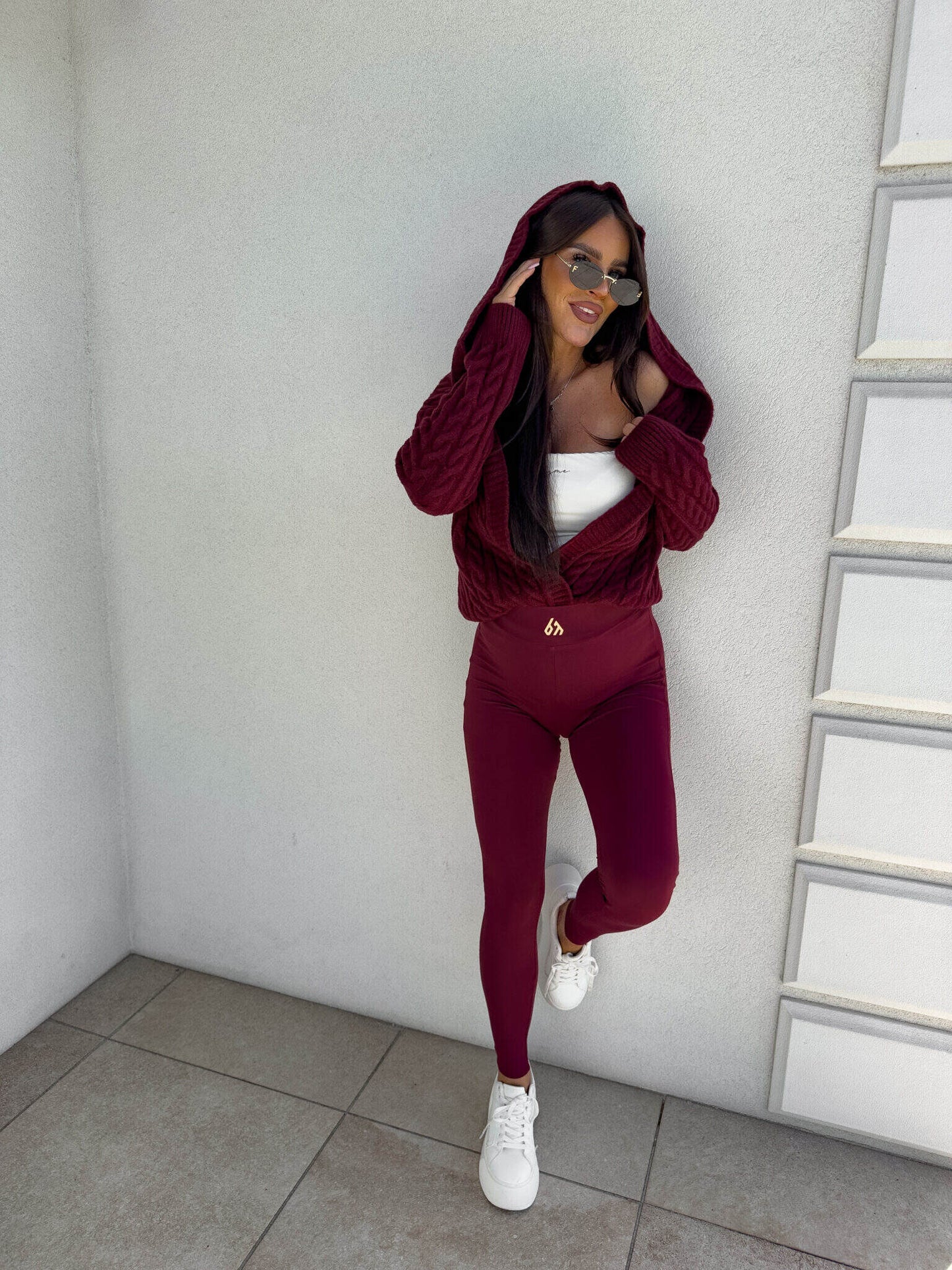 Pullover BOMBER KAPTUR ONE – Bordeaux
