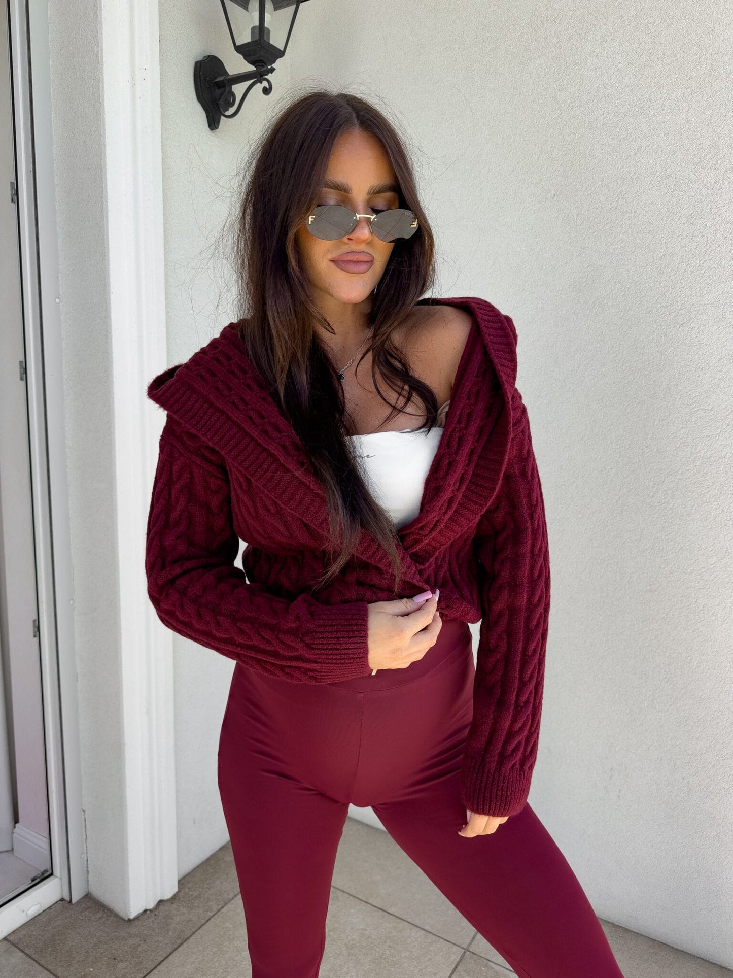 Pullover BOMBER KAPTUR ONE – Bordeaux