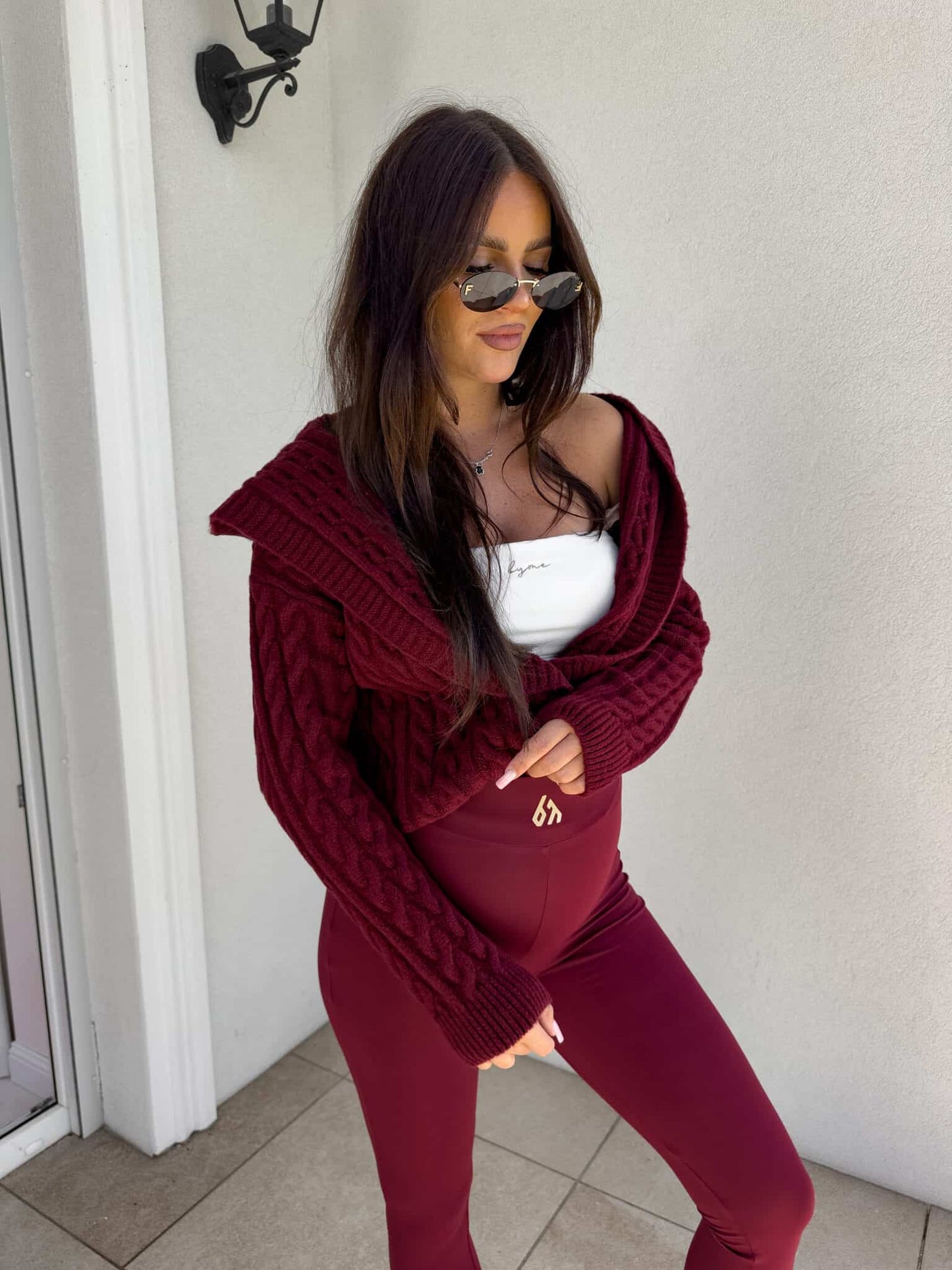 Pullover BOMBER KAPTUR ONE – Bordeaux