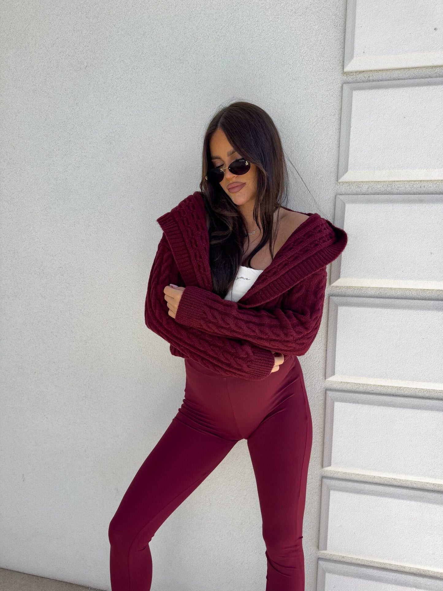 Pullover BOMBER KAPTUR ONE – Bordeaux