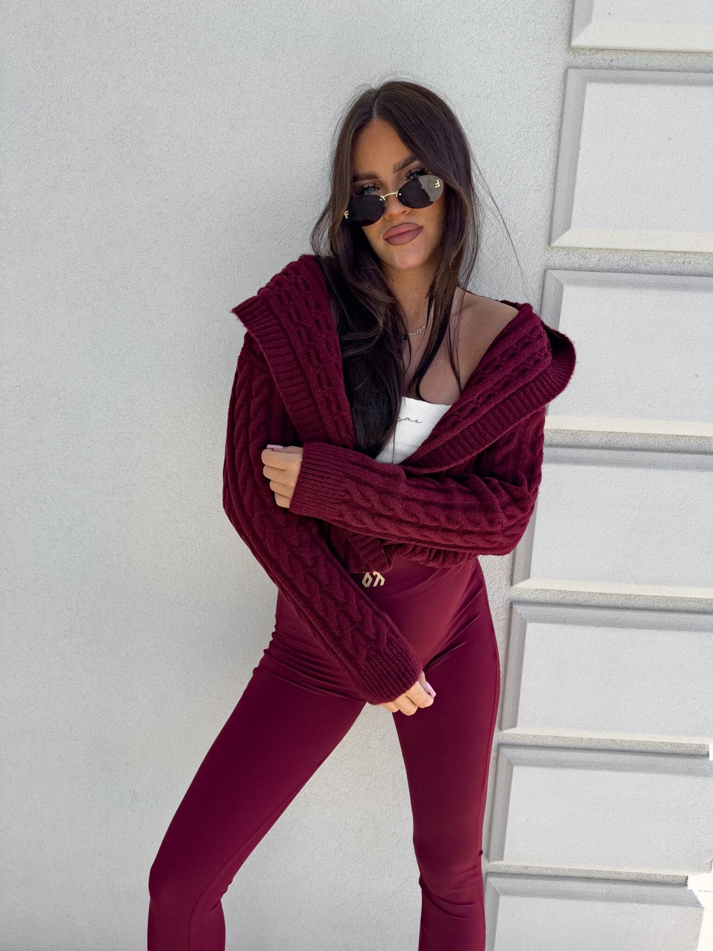 Pullover BOMBER KAPTUR ONE – Bordeaux