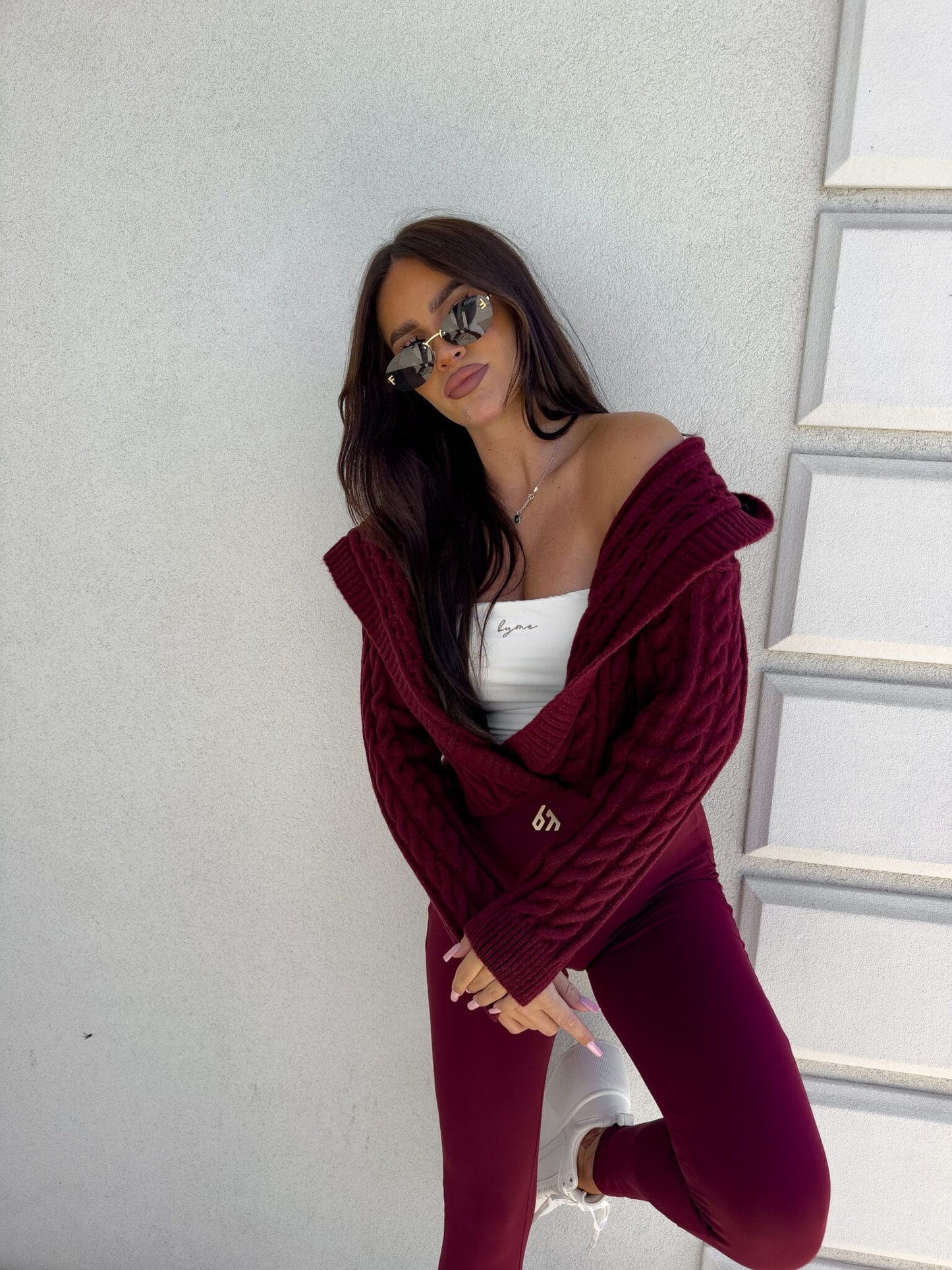 Pullover BOMBER KAPTUR ONE – Bordeaux