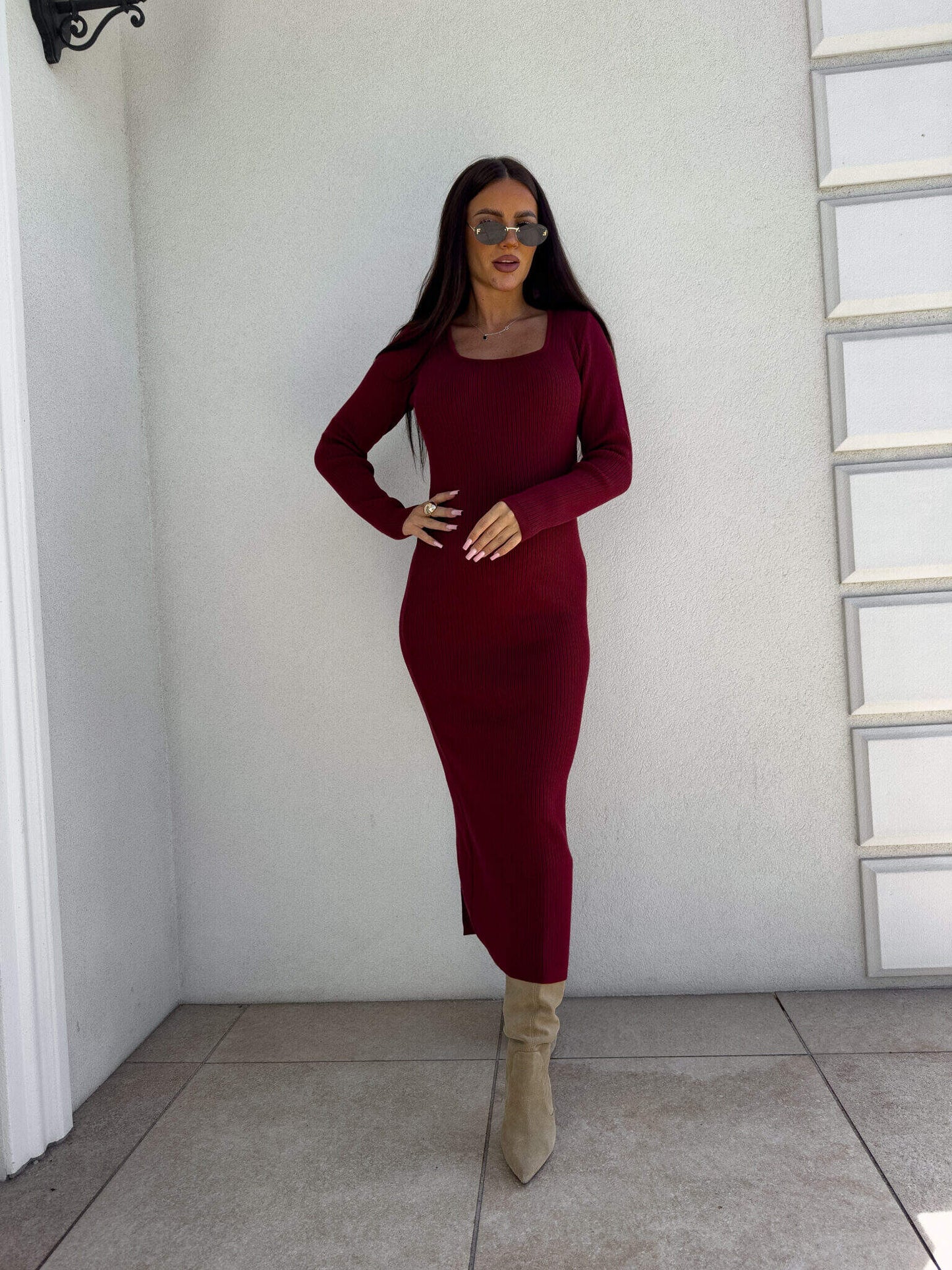 Kleid COYA - Bordeaux