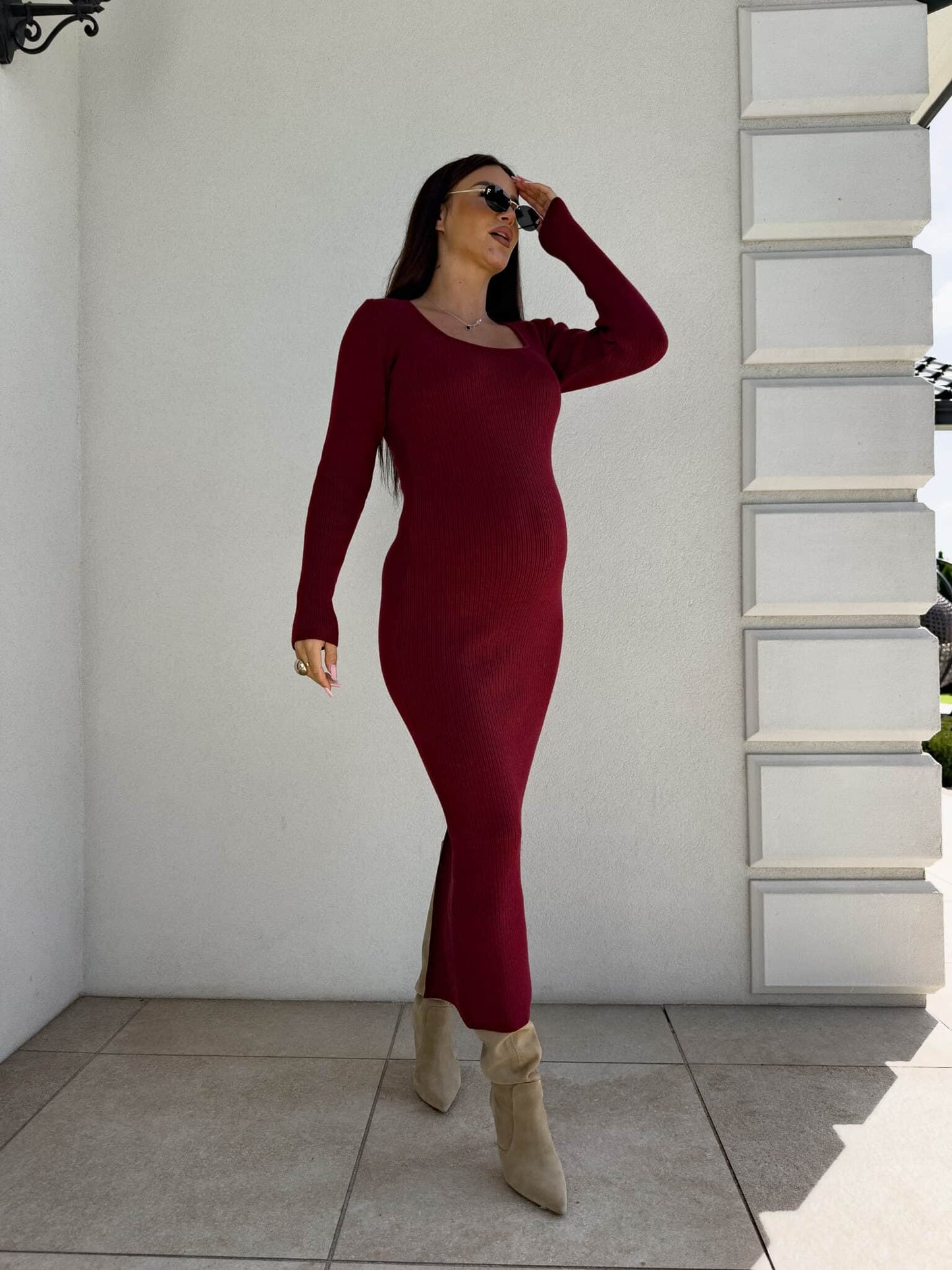 Kleid COYA - Bordeaux