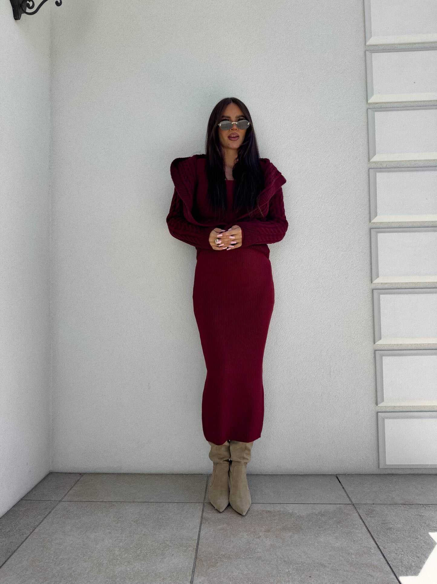 Kleid COYA - Bordeaux