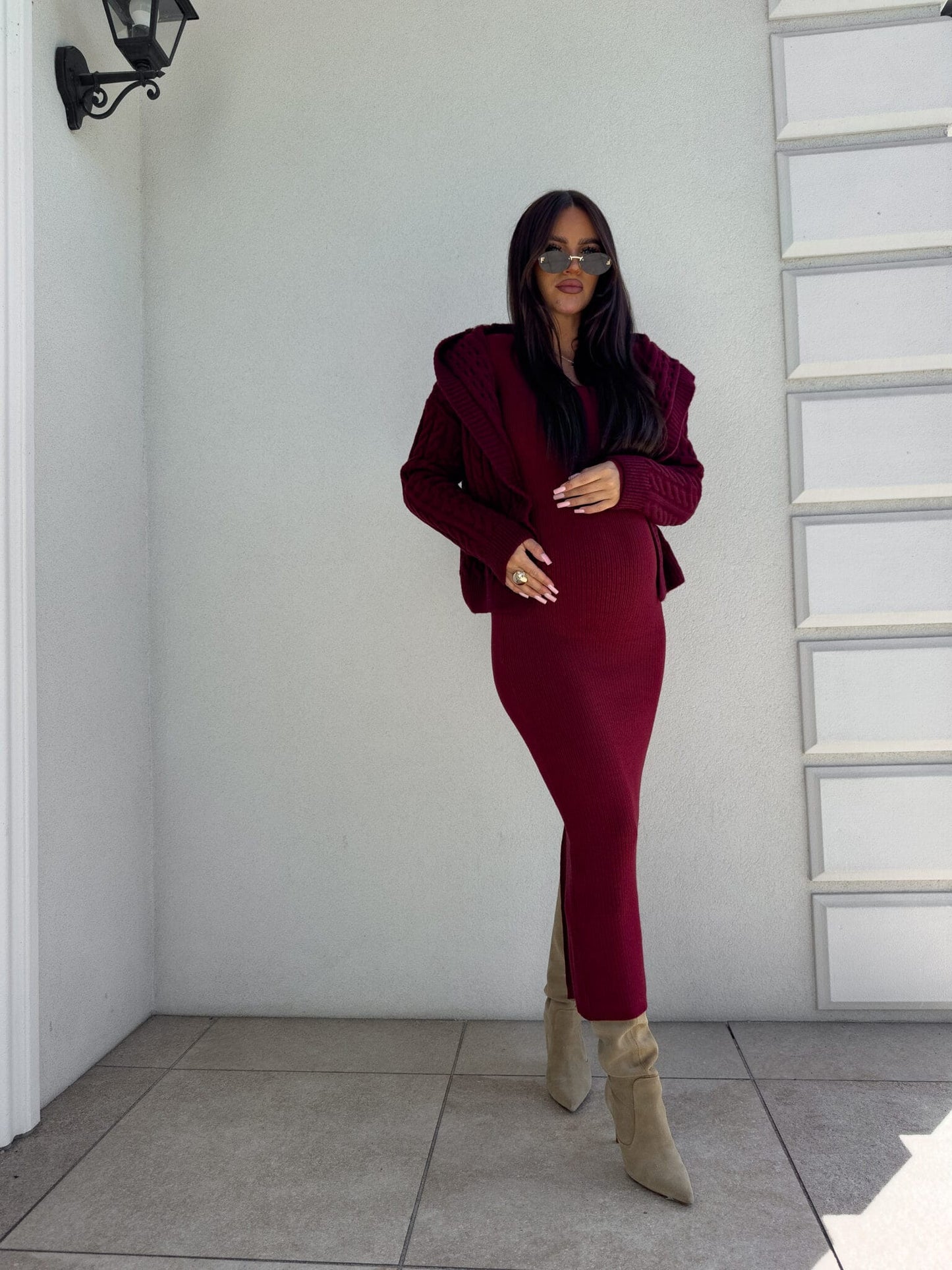 Kleid COYA - Bordeaux