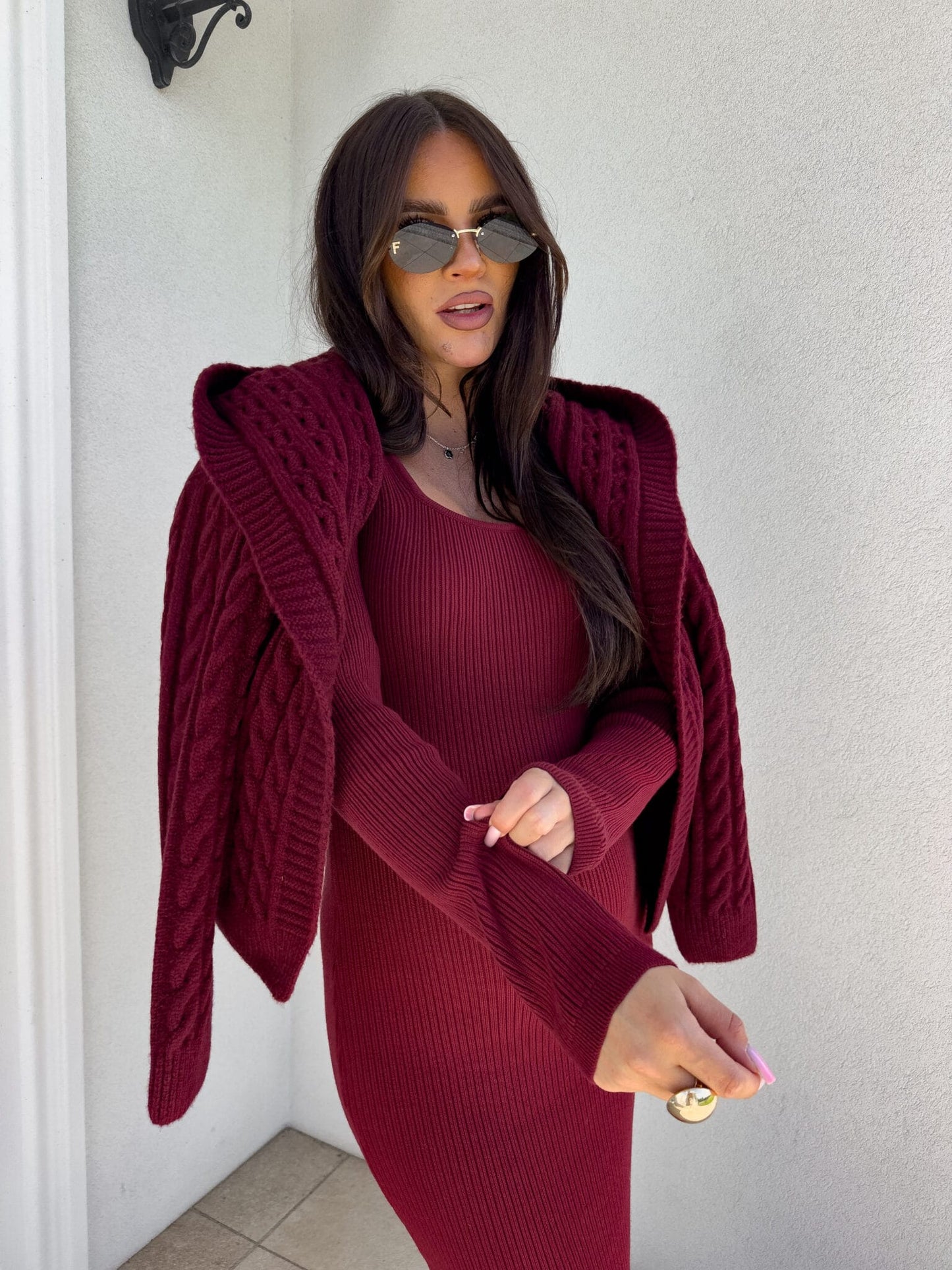 Kleid COYA - Bordeaux