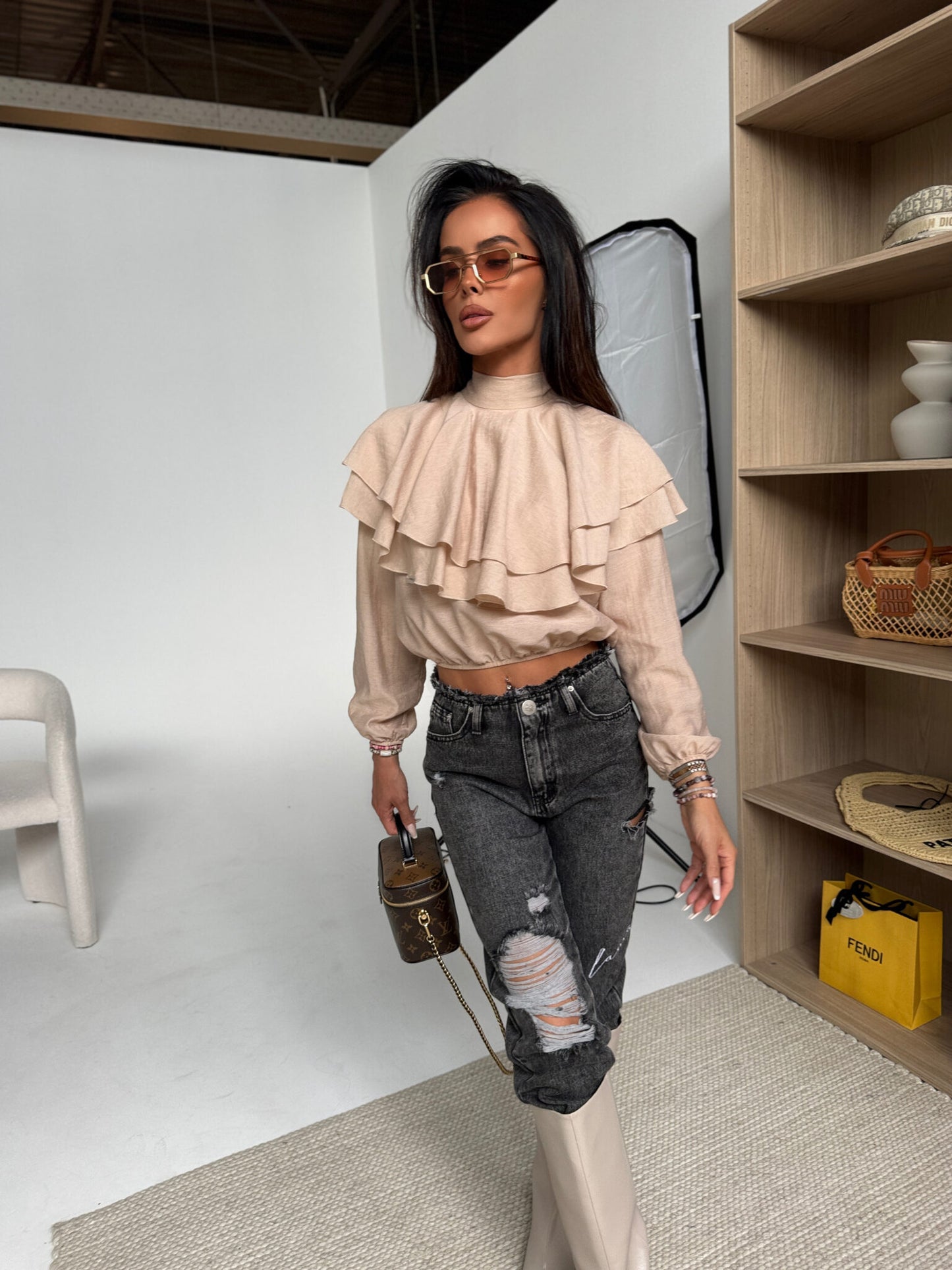 DAMENBLUSE QUEEN beige