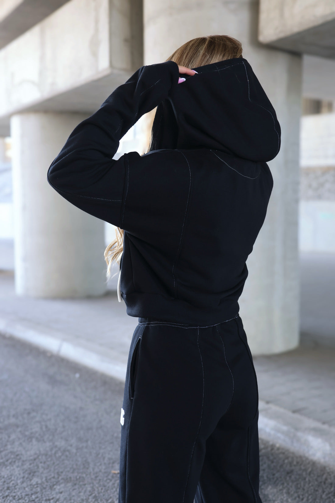Sweatshirt BG WHITE | SCHWARZ