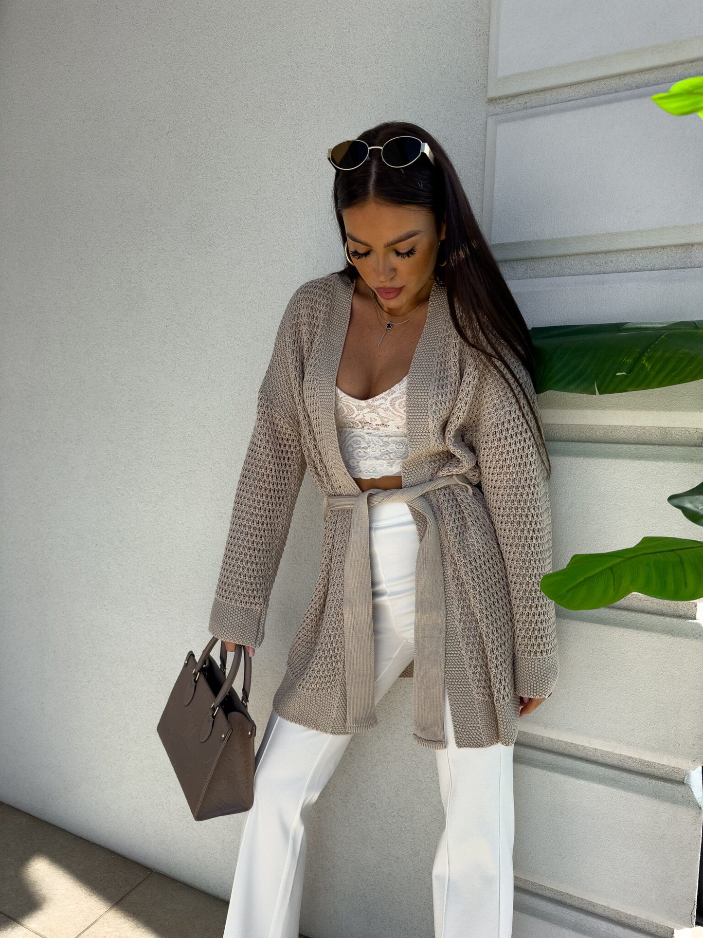 Strickjacke BURADA - mokka