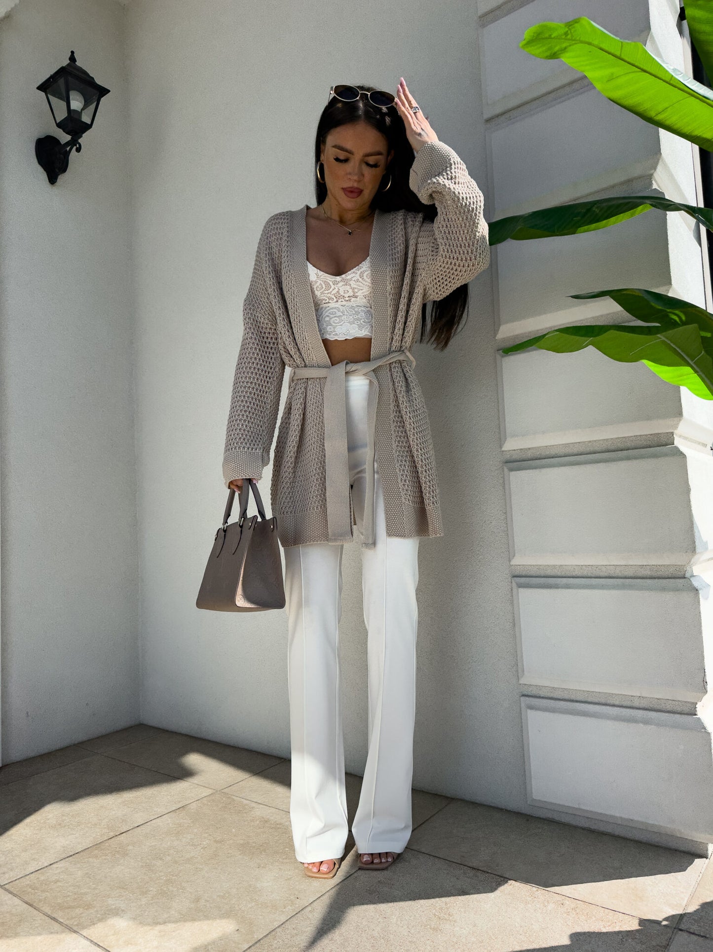 Strickjacke BURADA - mokka