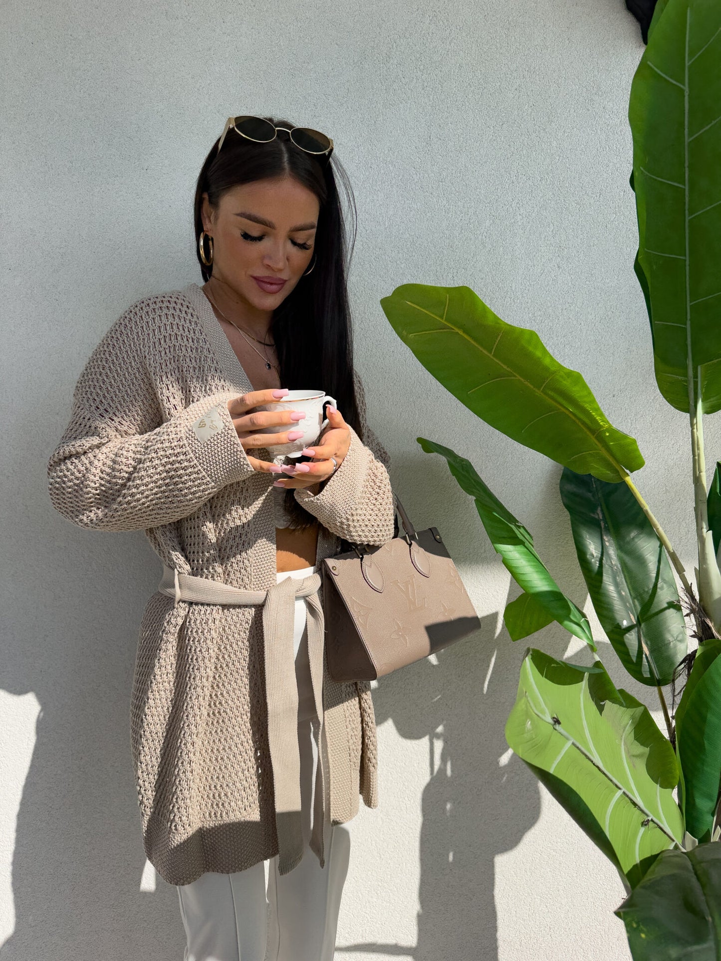 Strickjacke BURADA - mokka