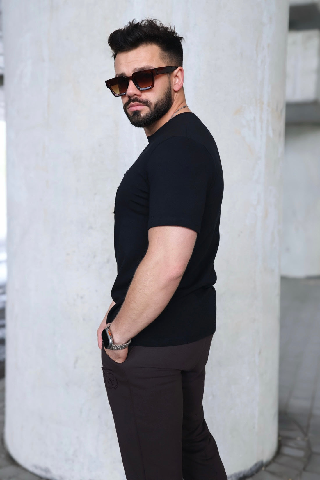 T-SHIRT BG ORIGAMI | SCHWARZ