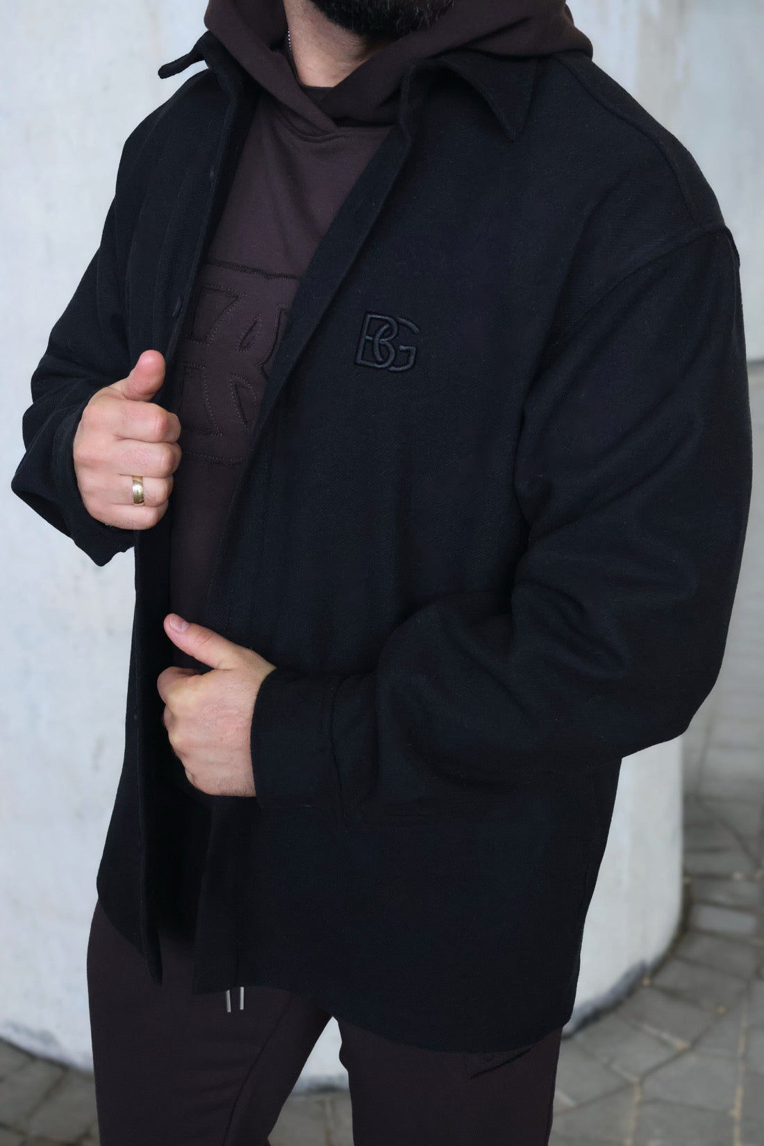 Herrenhemd BG COAT | SCHWARZ