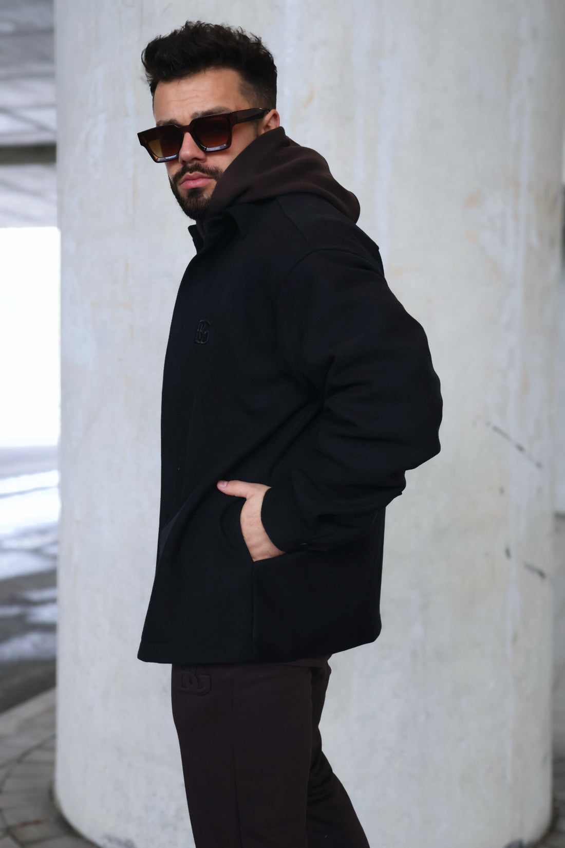 Herrenhemd BG COAT | SCHWARZ