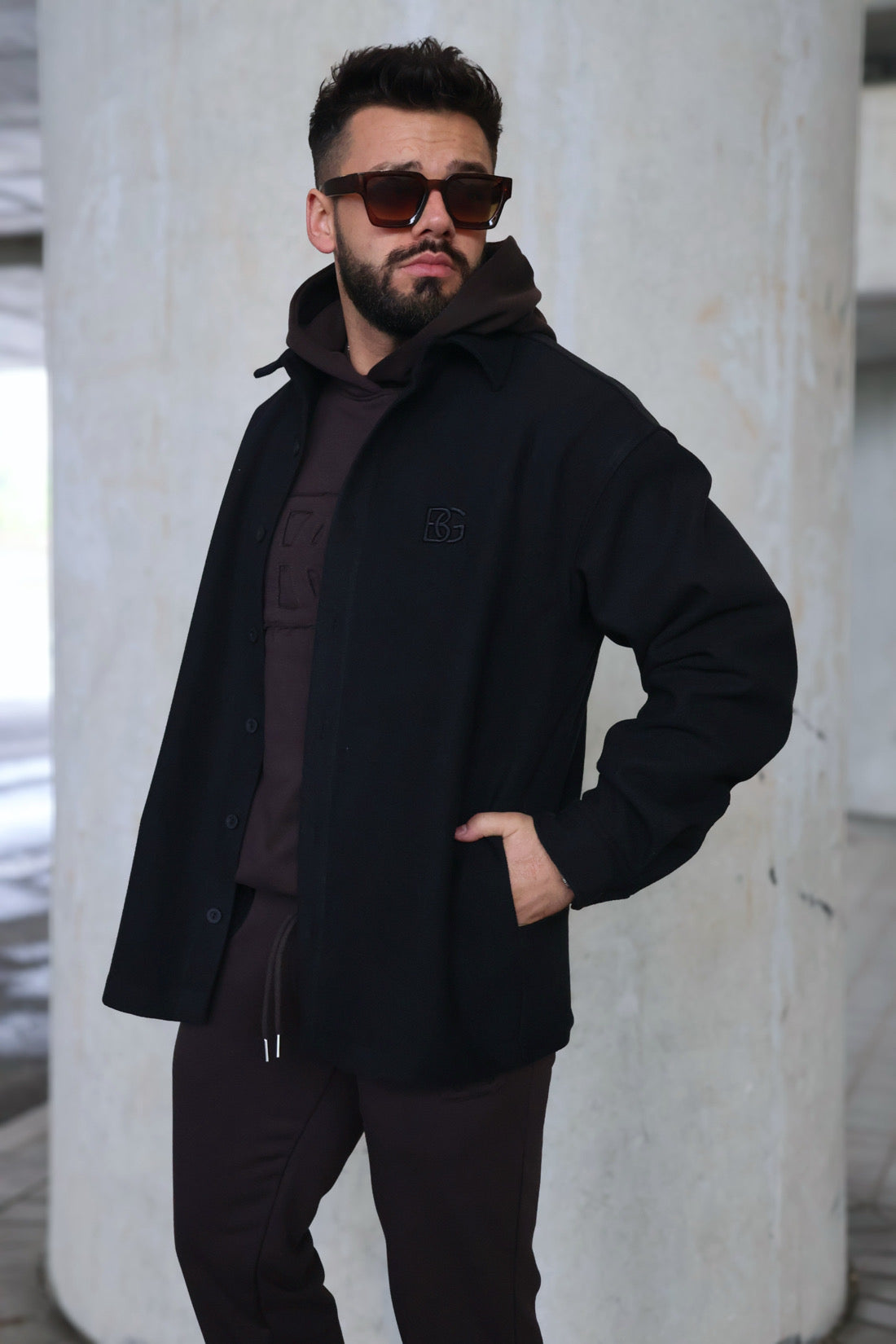 Herrenhemd BG COAT | SCHWARZ