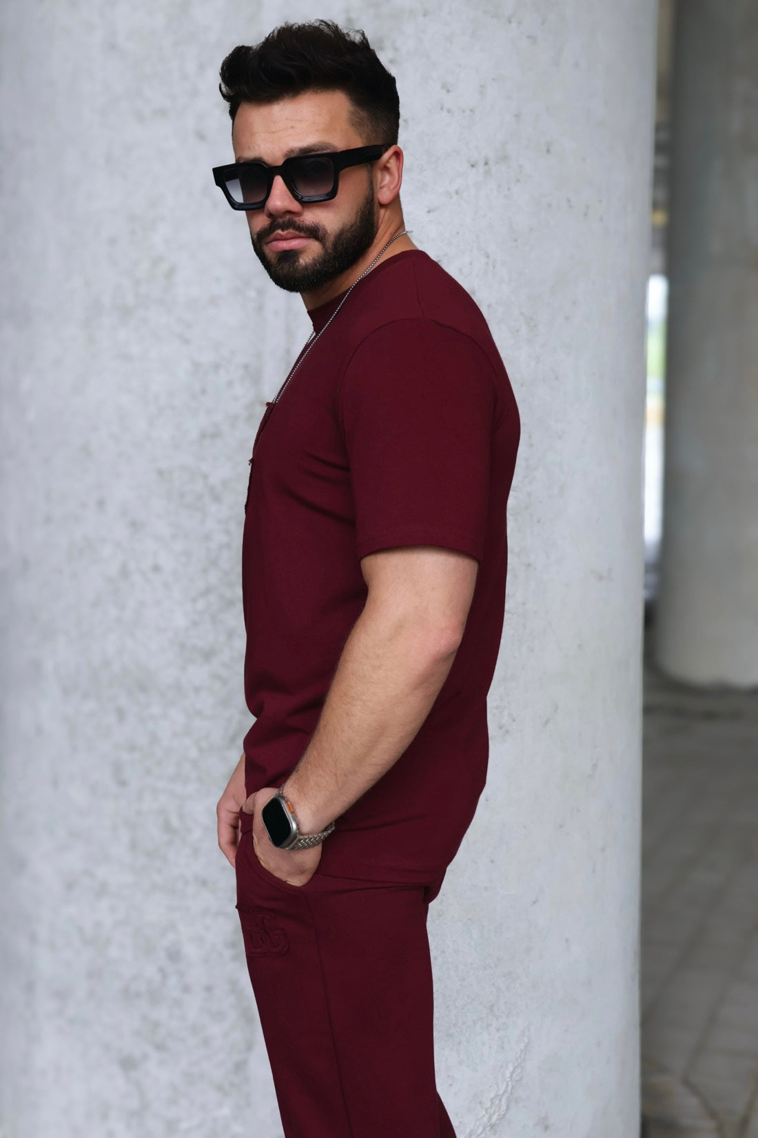 T-SHIRT BG ORIGAMI | BORDEAUX