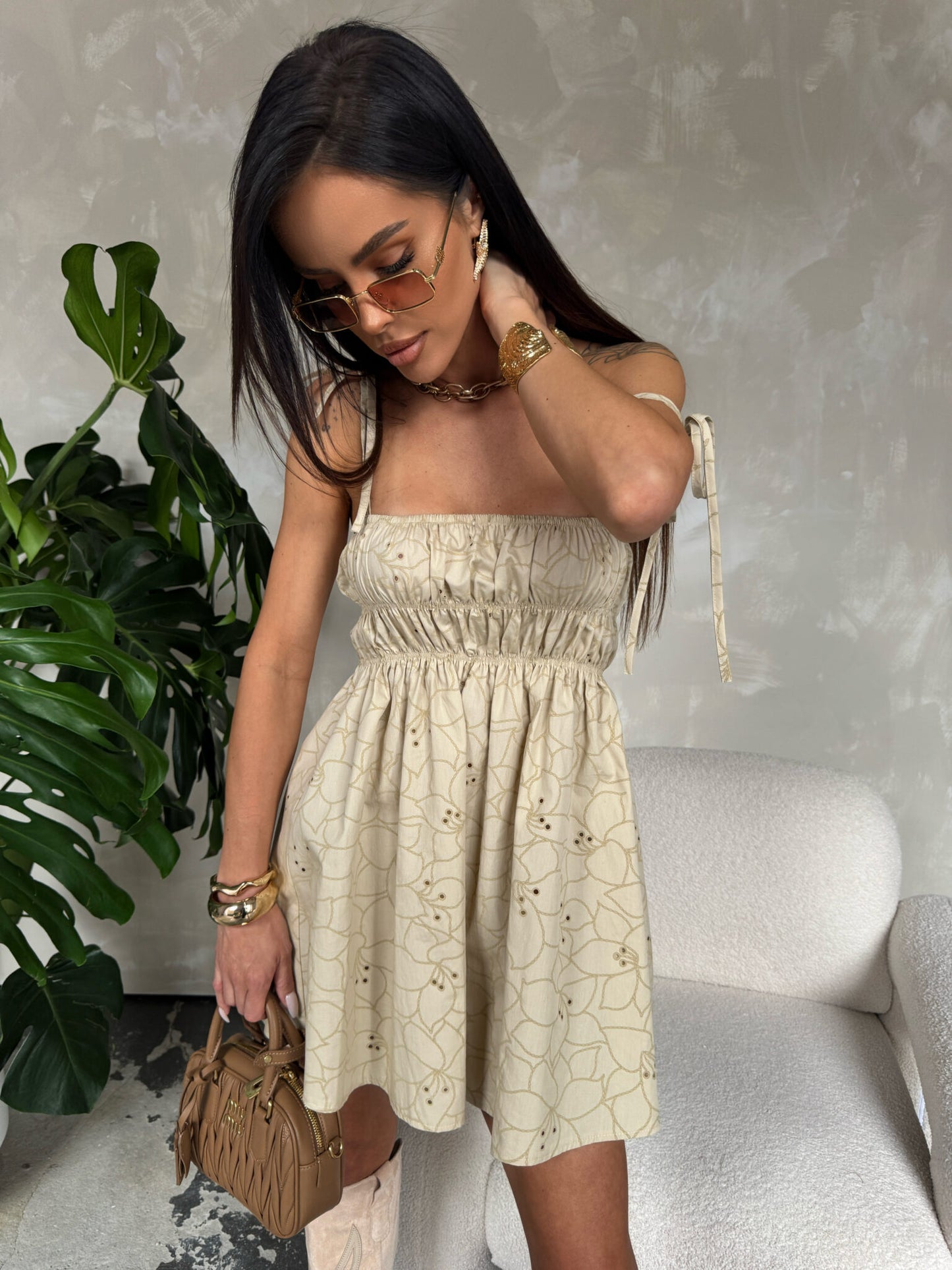 Damenkleid DAHLIA beige
