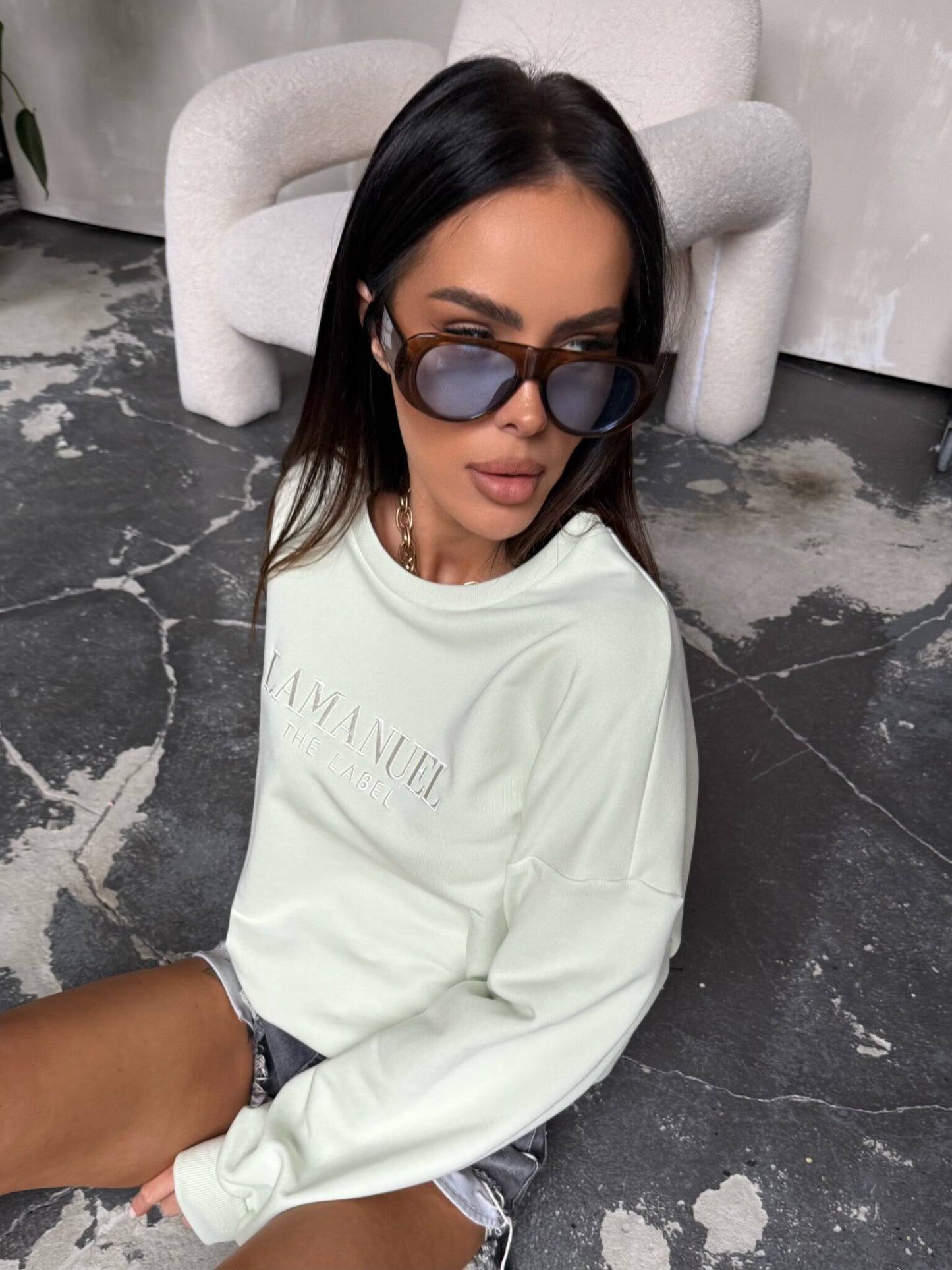 Sweatshirt DAISY Minze