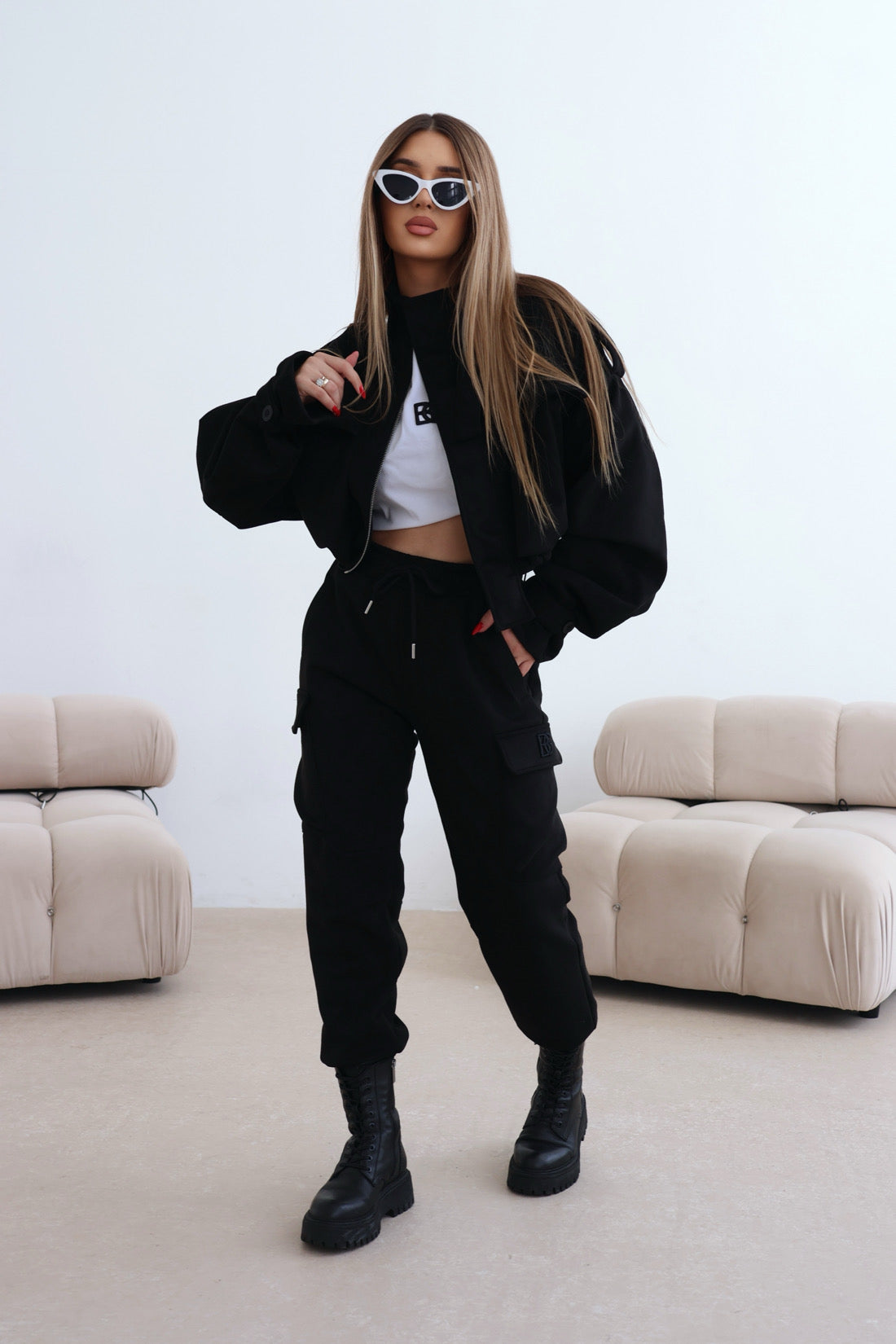 DAMENHOSE BG ARMY | CZARNY