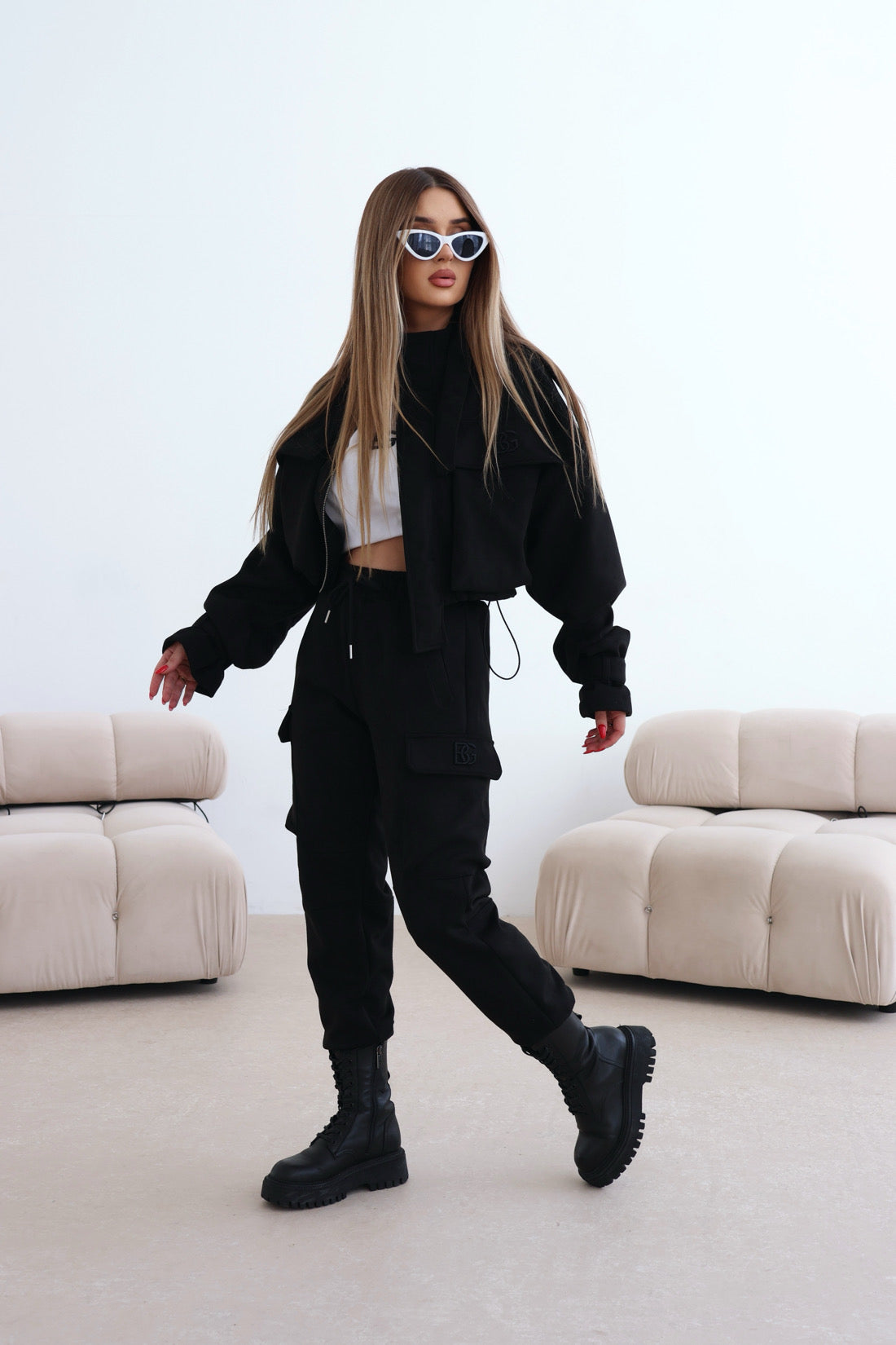 DAMENHOSE BG ARMY | CZARNY