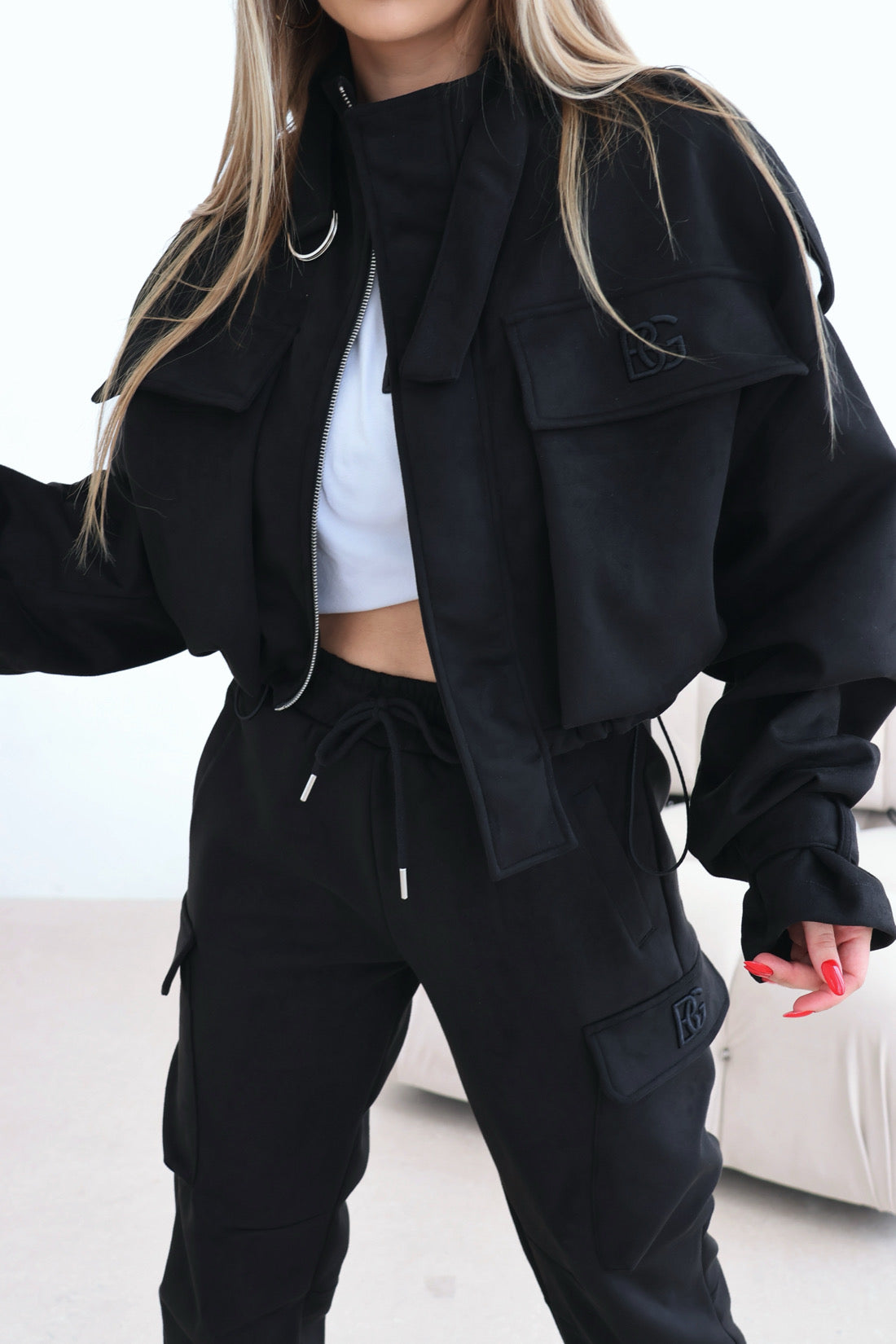 DAMENJACKE BG MILITARY | SCHWARZ