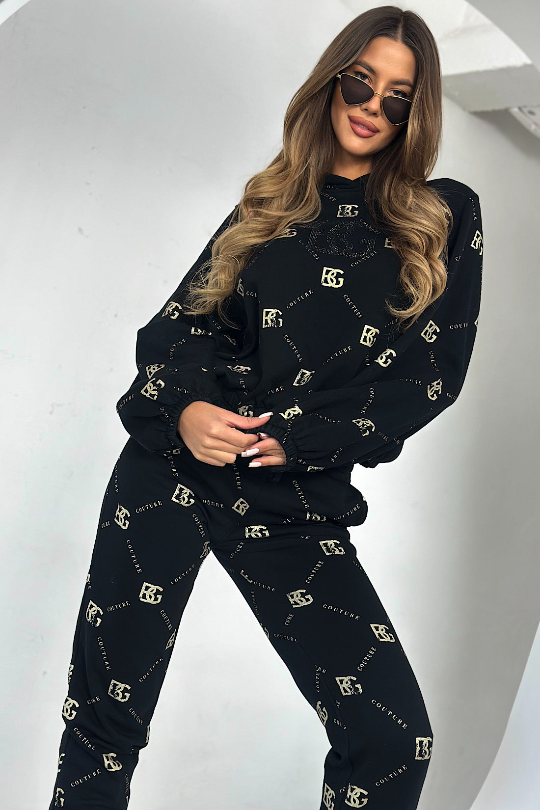 Sportanzug Damen BG HOLO | schwarz-gold