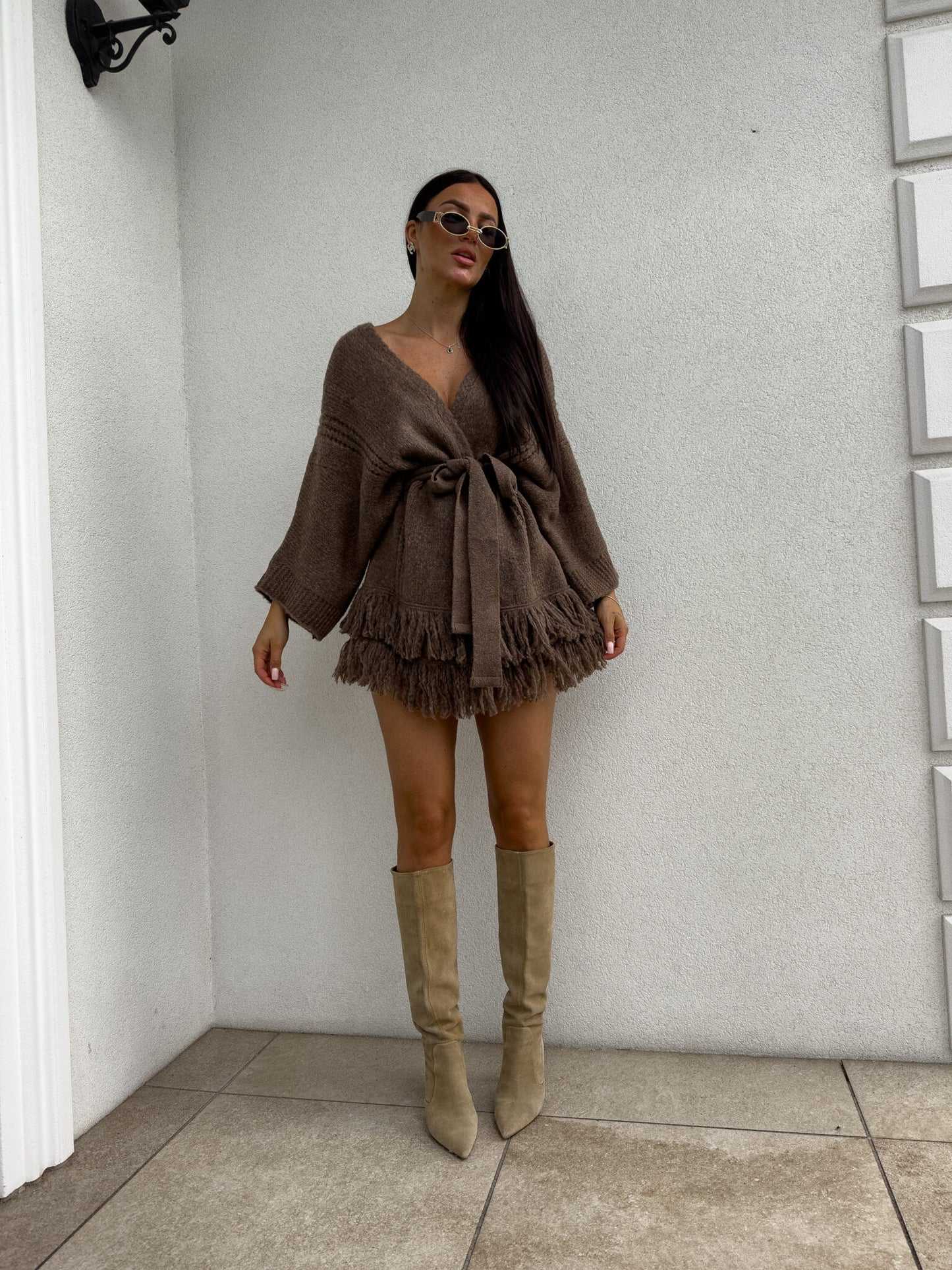 Strickjacke ORIANA - Schoko